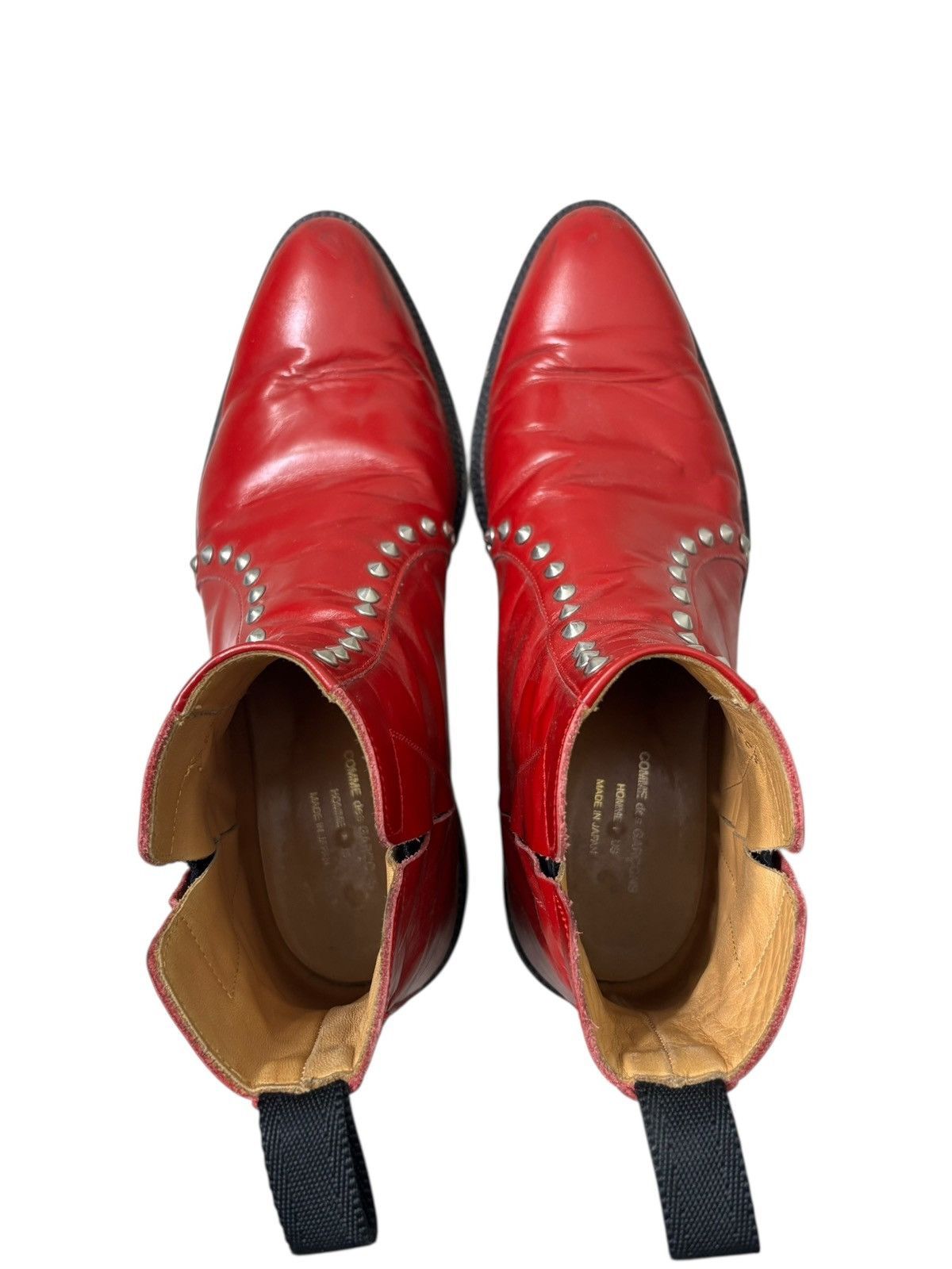 Comme des Garcons Homme Plus AW00 studded red pull on boots Size US 8 / EU 41 - 5 Thumbnail