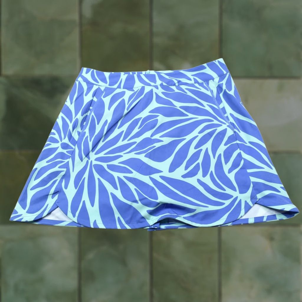 Vineyard Vines Vineyard Vines Performance Skort Blue Floral Pull-On Stretch Golf Womens 10 Size ONE SIZE - 1 Thumbnail