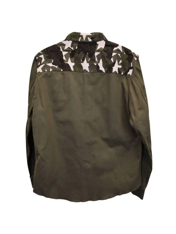 Valentino o1y0525 Patterned Shirt in Military Green Size US S / EU 44-46 / 1 - 3 Thumbnail