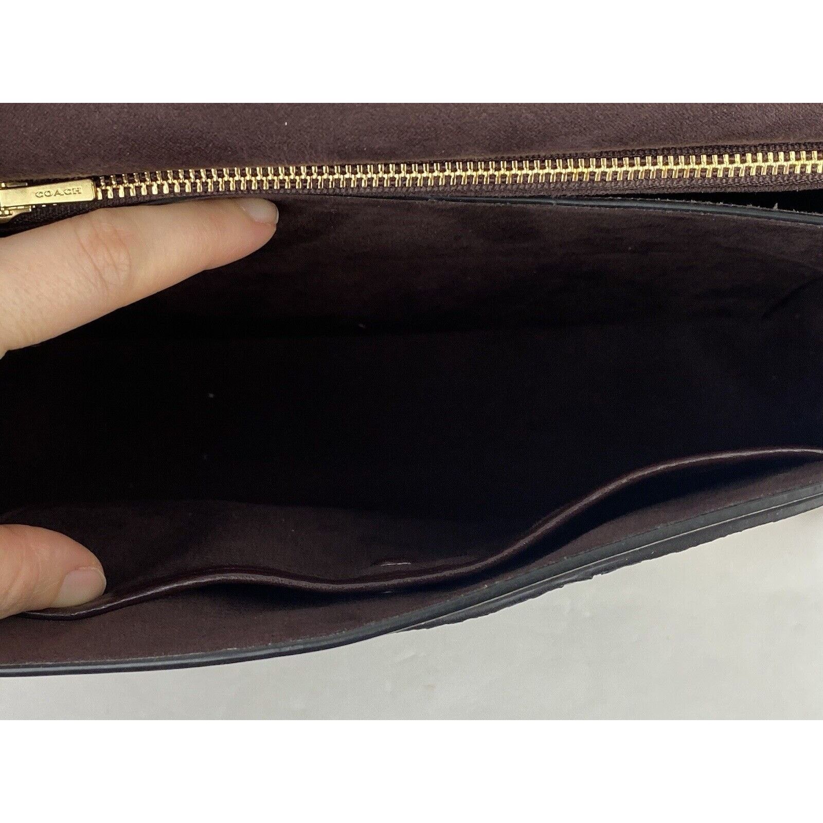 Coach Coach Tabby Top Handle Black White Leather Snakeskin Purse Size ONE SIZE - 18 Thumbnail