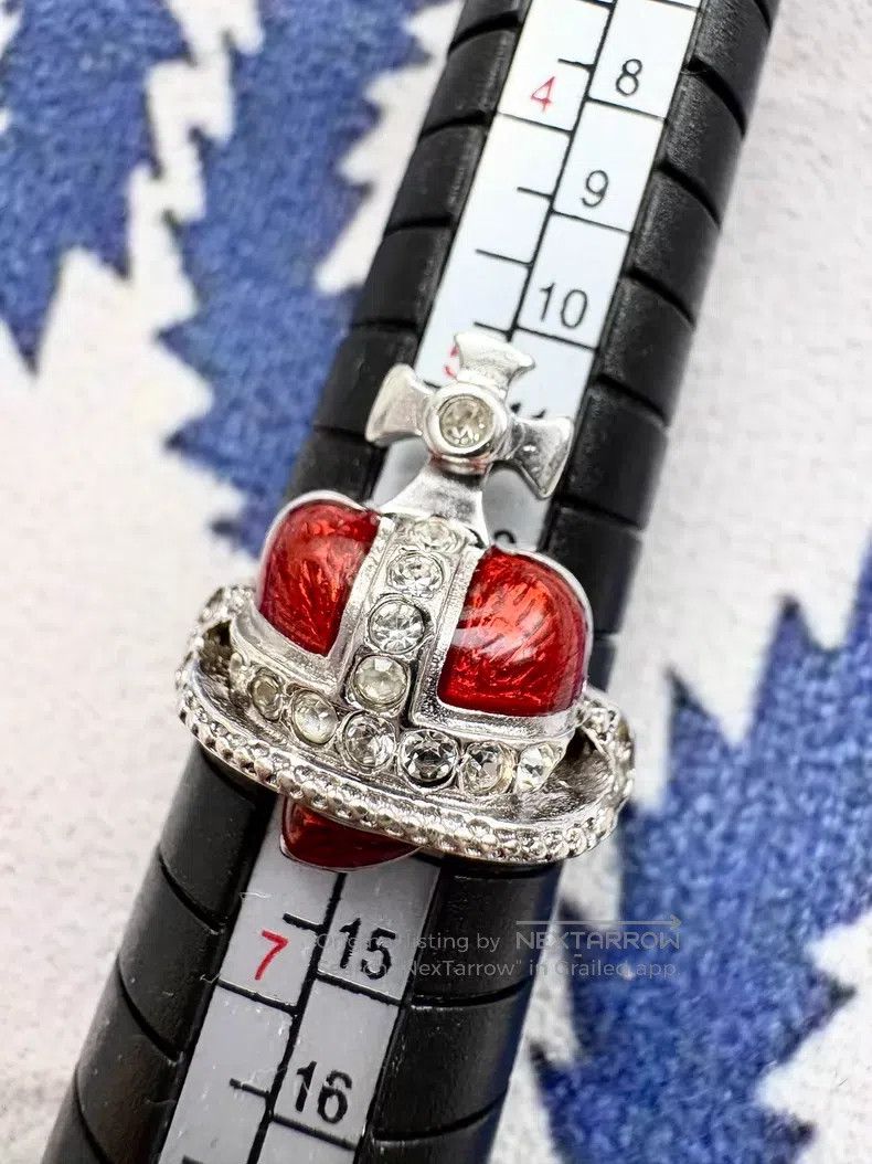 Vivienne Westwood Vivienne Westwood Red Enamel Heart Saturn Ring Size ONE SIZE - 5 Thumbnail