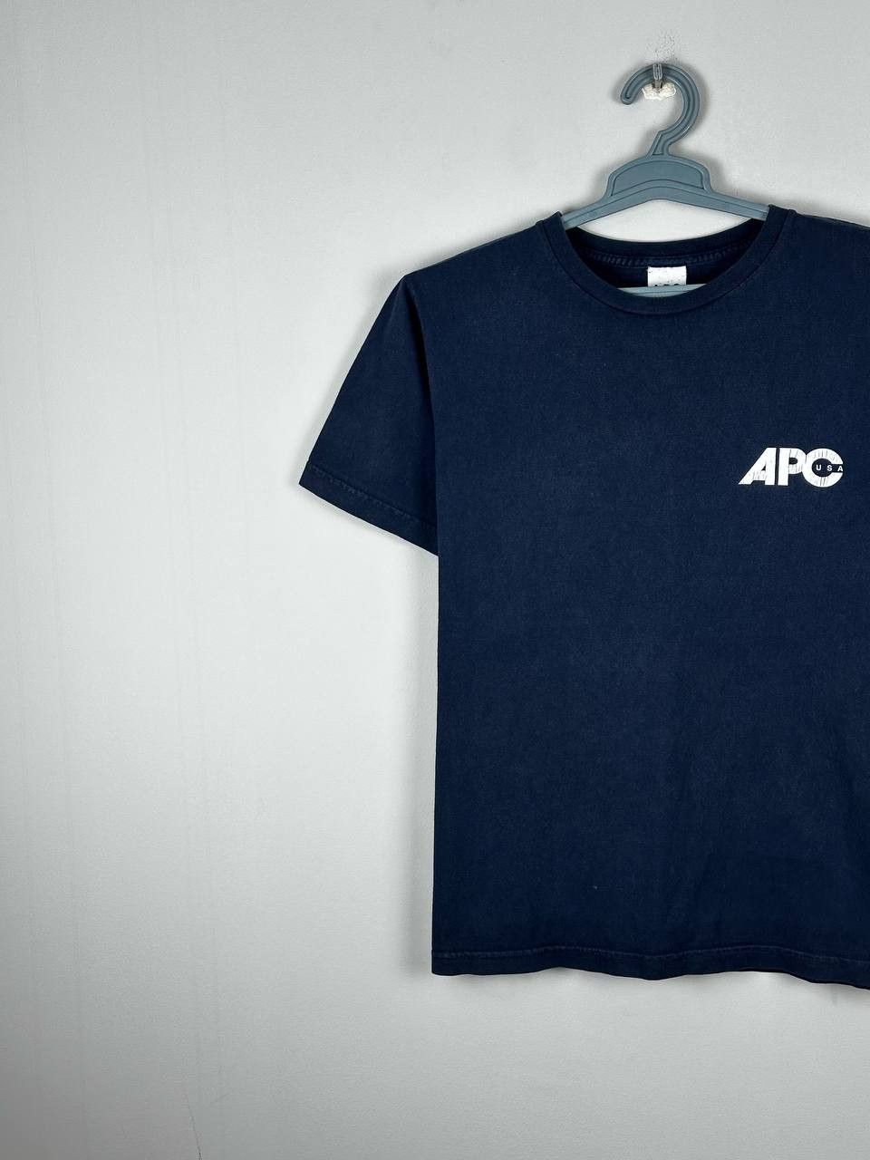 A.P.C. A.P.C Casual Navy Cotton T-SHIRT Made In USA Size US S / EU 44-46 / 1 - 2 Thumbnail