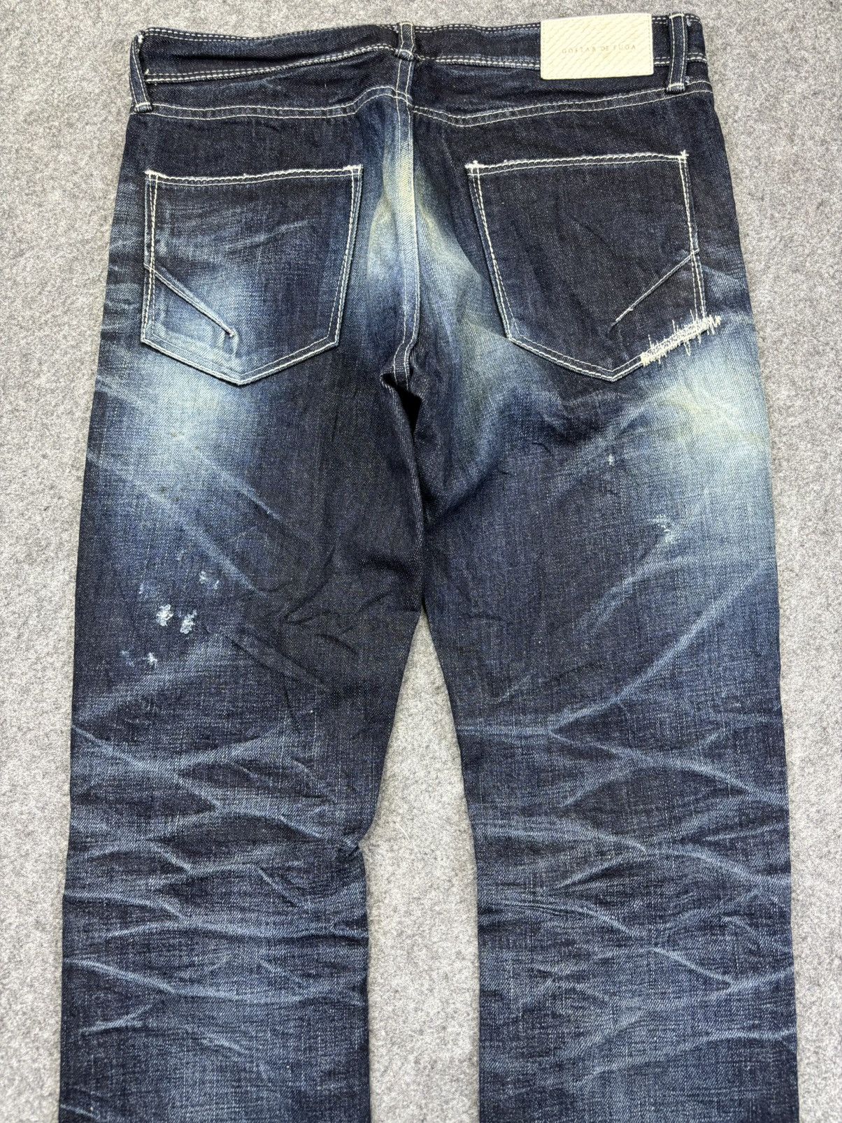 GOSTAR DE FUGA 💥Very Rare💥Archival Fuga Heavy Art Distressed Denim K7 Size US 30 / EU 46 - 11 Thumbnail
