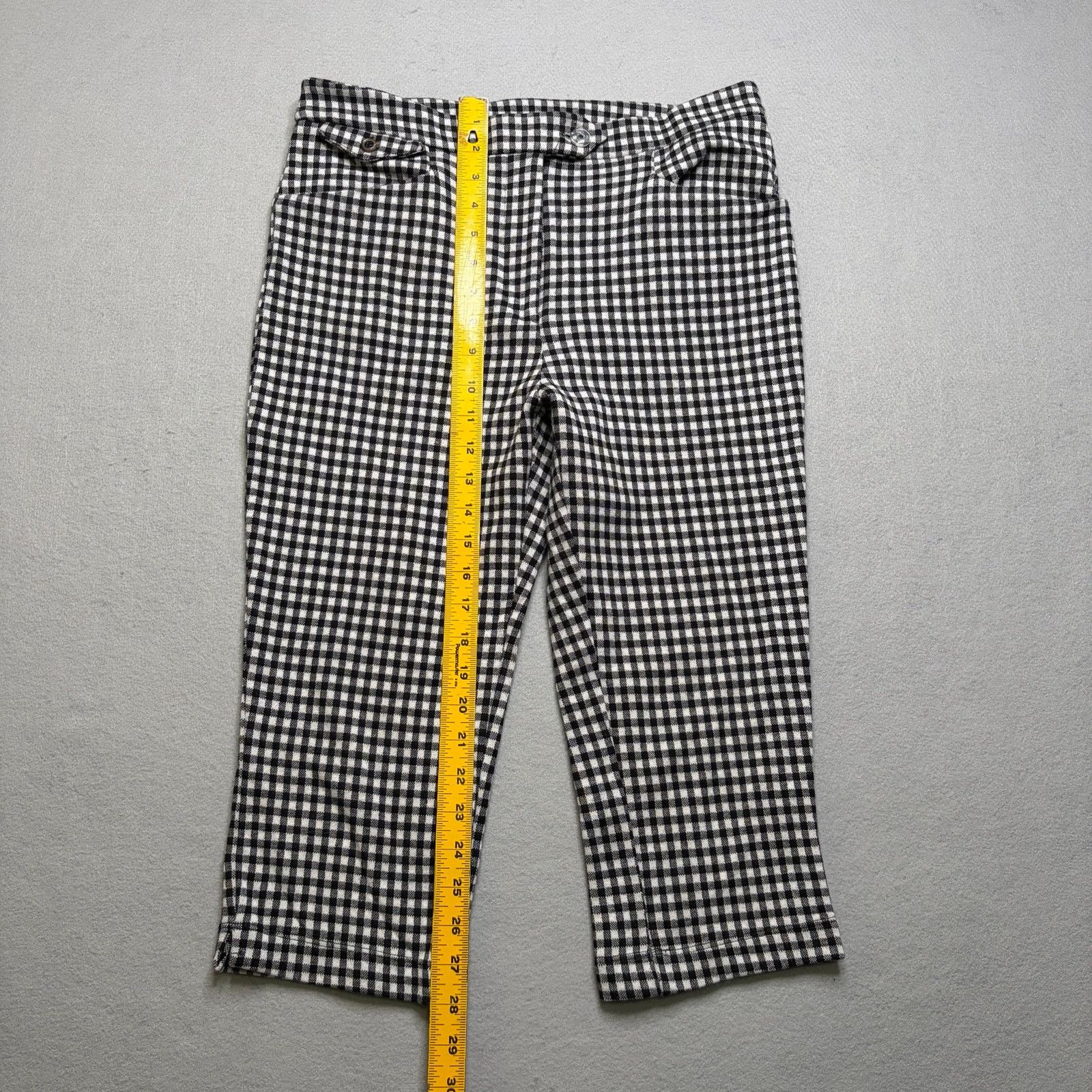 Anthropologie Anthropologie Women’s Black White Gingham Capri Pants 8 Size 30" / US 8 / IT 44 - 7 Thumbnail