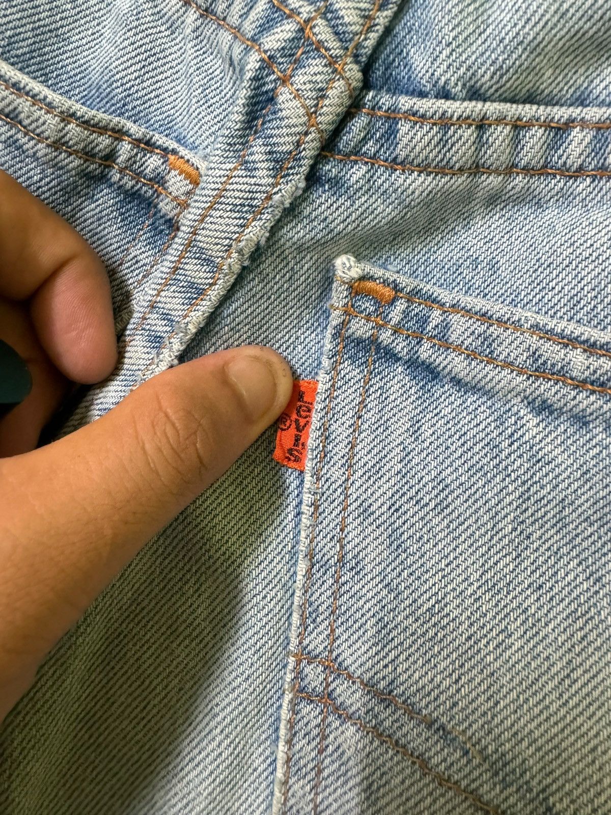 Levi's × Vintage Vintage Levi's 507 Blue Orange Tab Distressed Alter Denims Size US 31 - 19 Thumbnail