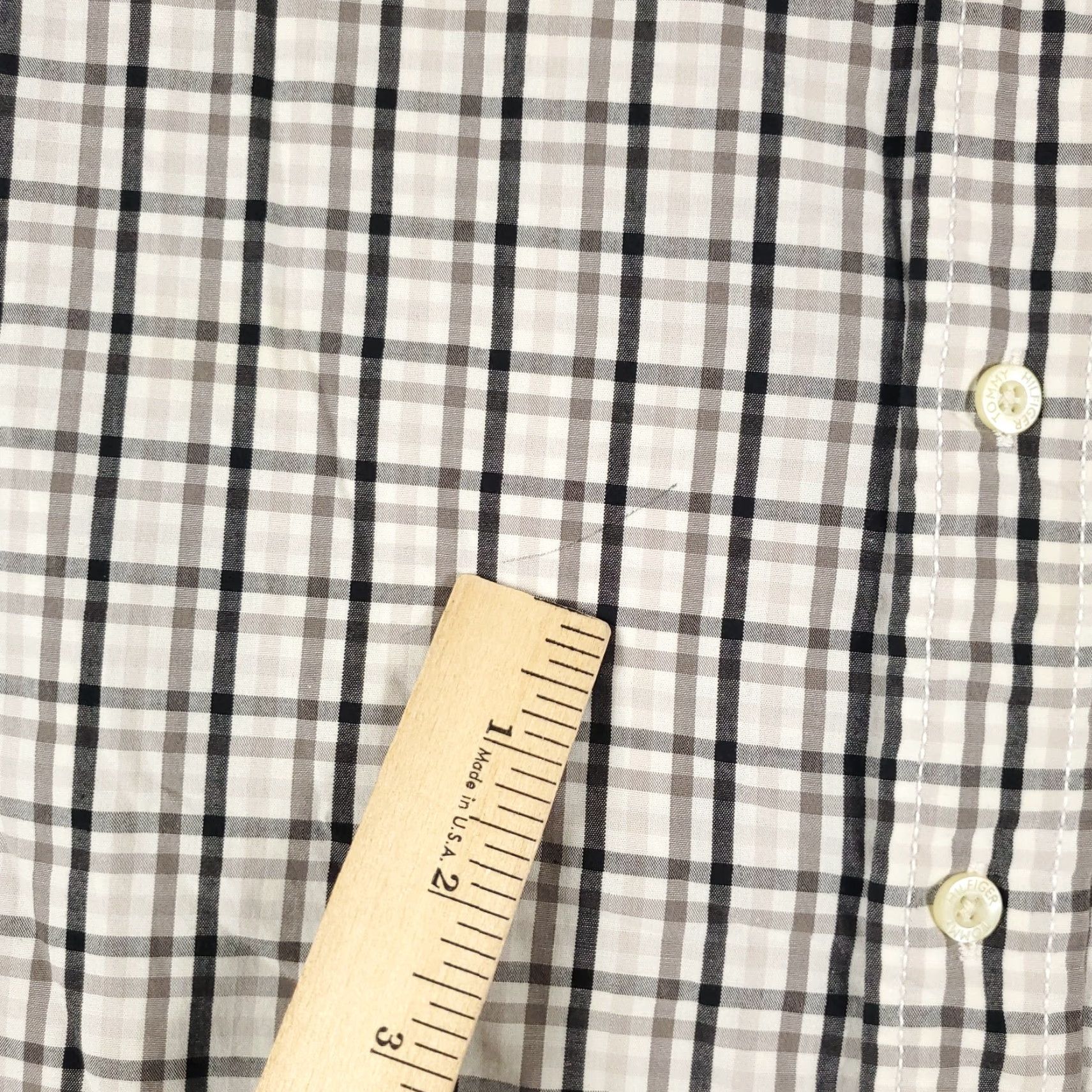 Tommy Hilfiger Tommy Hilfiger Shirt Mens 2XL Beige/Gray Plaid Button-Up Long Sleeve Casual Shirt Size US XXL / EU 58 / 5 - 5 Thumbnail