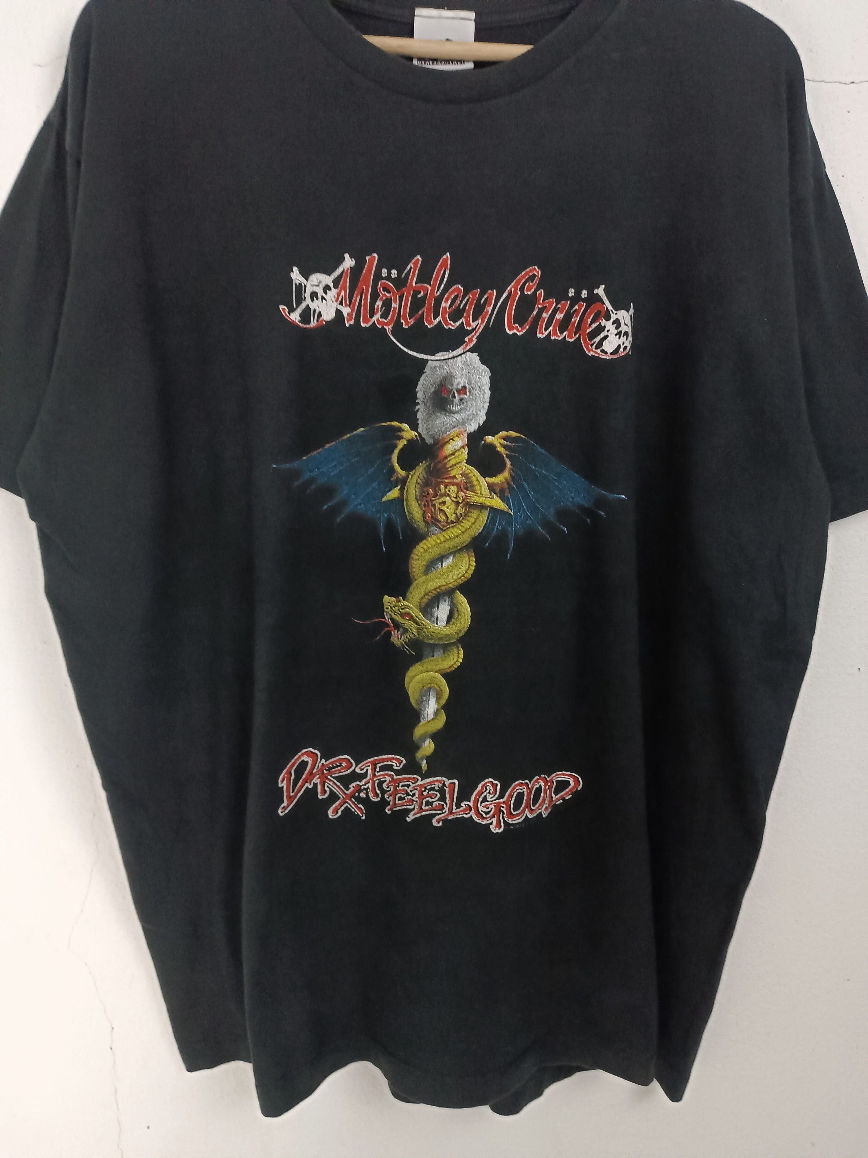Band Tees VINTAGE MOTLEY CRUE DR FEELGOOD TEE ozzy van halen acdc kiss Size US XL / EU 56 / 4 - 6 Thumbnail