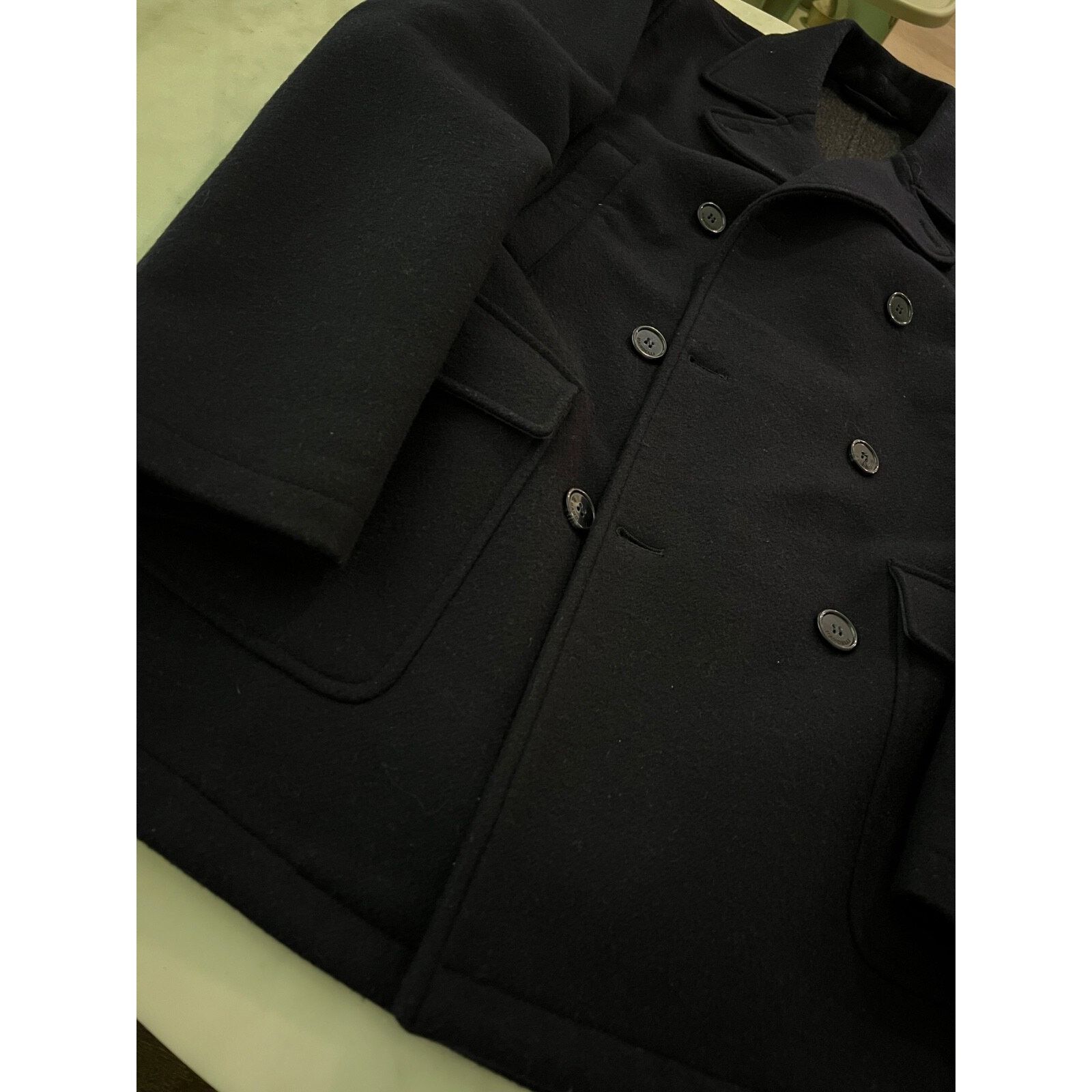 Mandelli $3900 Mandelli Bergdorf Goodman Navy Wool Peacoat IT54 NEW Size US XL / EU 56 / 4 - 3 Thumbnail