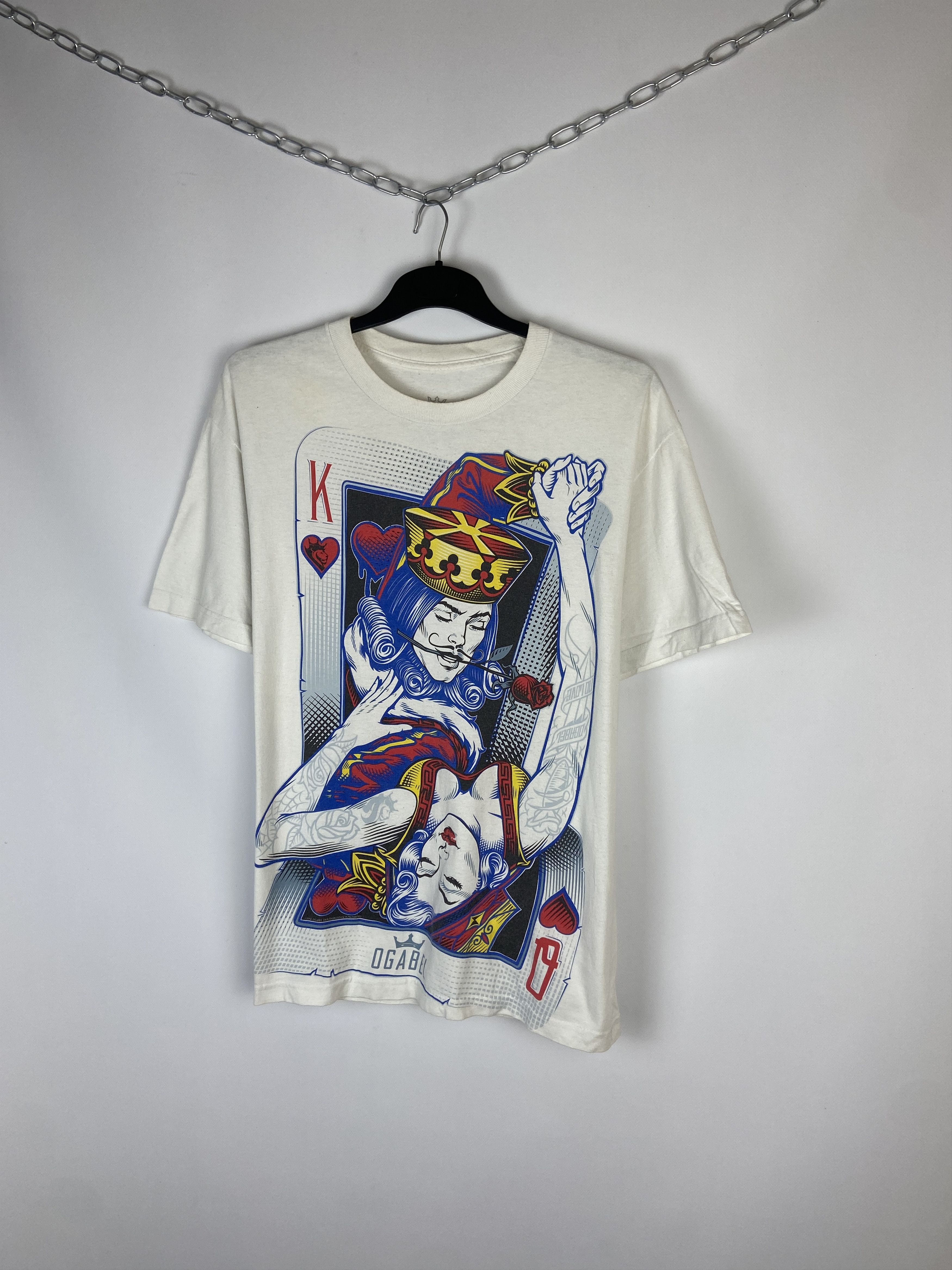 Other Vintage Rare Ogabel Poker T Shirt Size US L / EU 52-54 / 3 - 3 Thumbnail