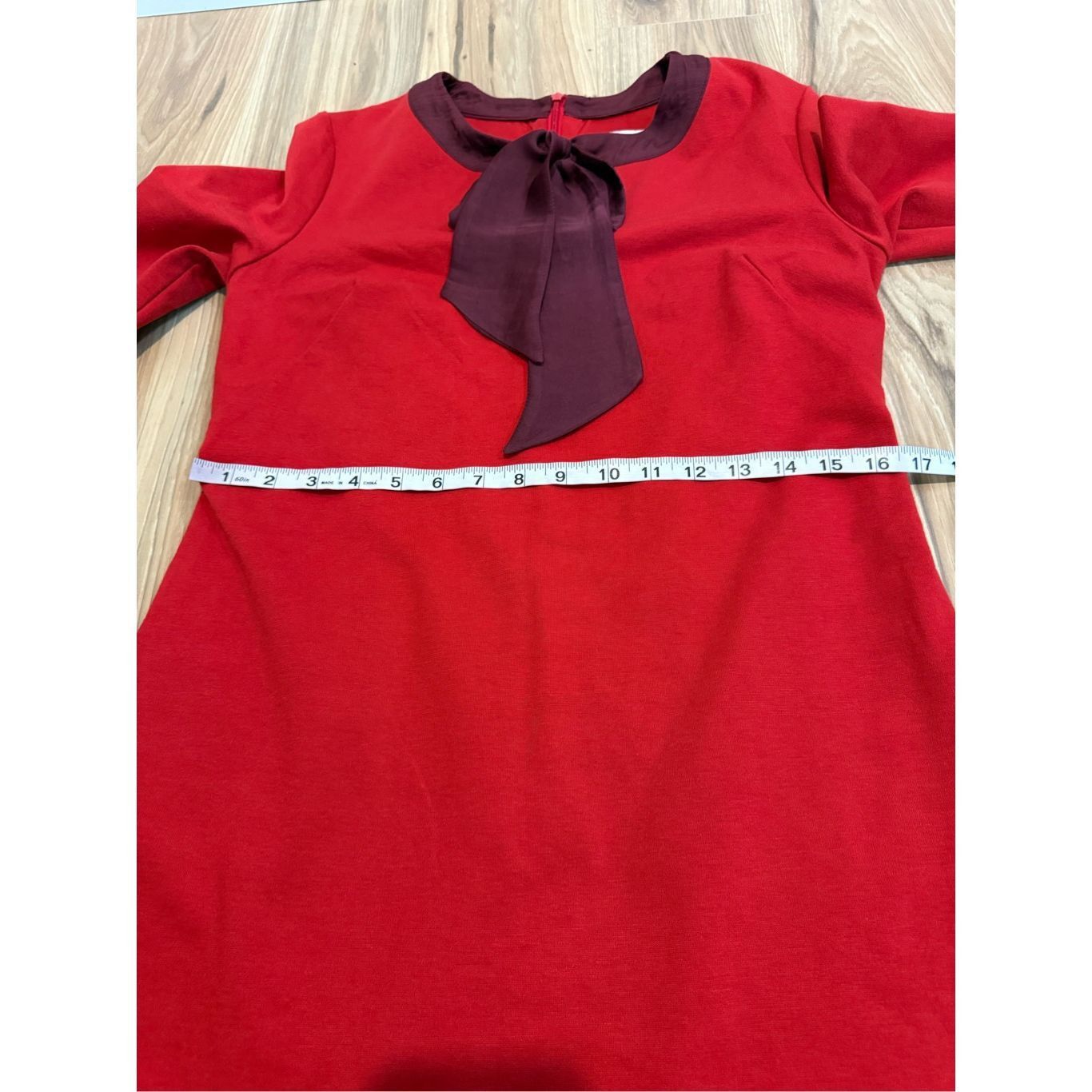 Boden Boden red shift dress with bow sz 10 Size L / US 10 / IT 46 - 6 Thumbnail