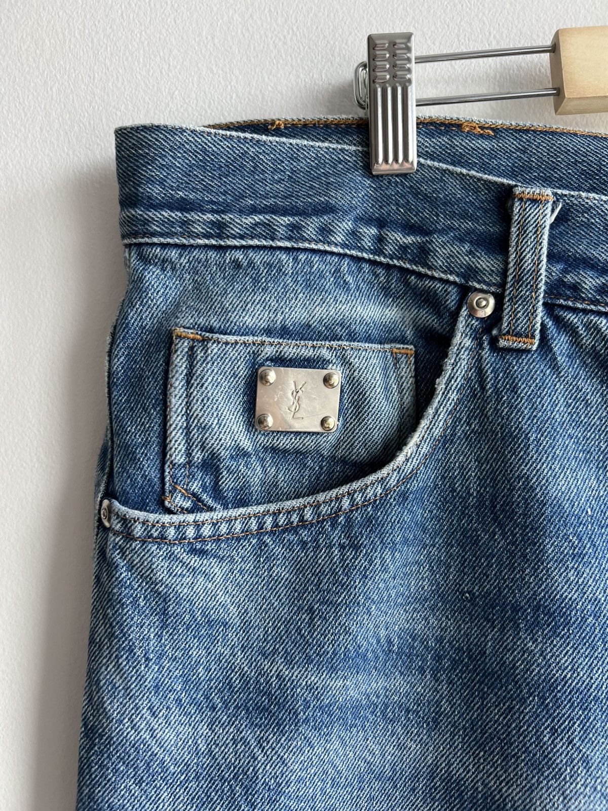 Yves Saint Laurent Vintage Yves Saint Laurent YSL Mens Blue Denim Jeans Pants Size US 38 / EU 54 - 4 Thumbnail