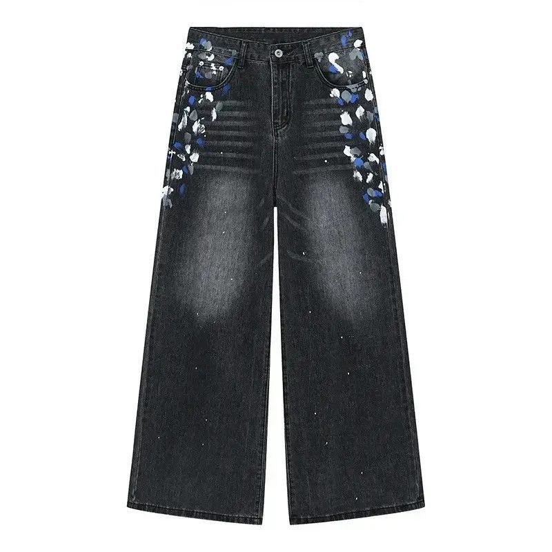 Japanese Brand Black Hip Pop Paint Graffiti Denim Size US 32 / EU 48 - 4 Thumbnail