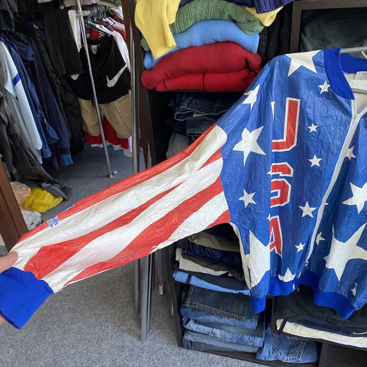 USA Olympics Vintage USA Olympic overprinted graphic rare 1980’s jacket Size US XL / EU 56 / 4 - 8 Thumbnail