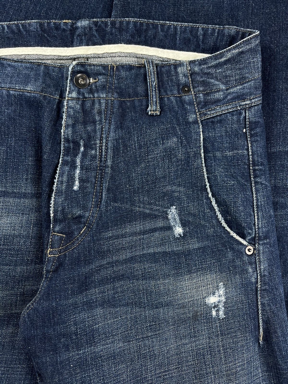 Rick Owens × Rick Owens Drkshdw FW06 Rick Owens Dustulator Wide Leg Distressed Denim Jeans Size US 30 / EU 46 - 3 Thumbnail