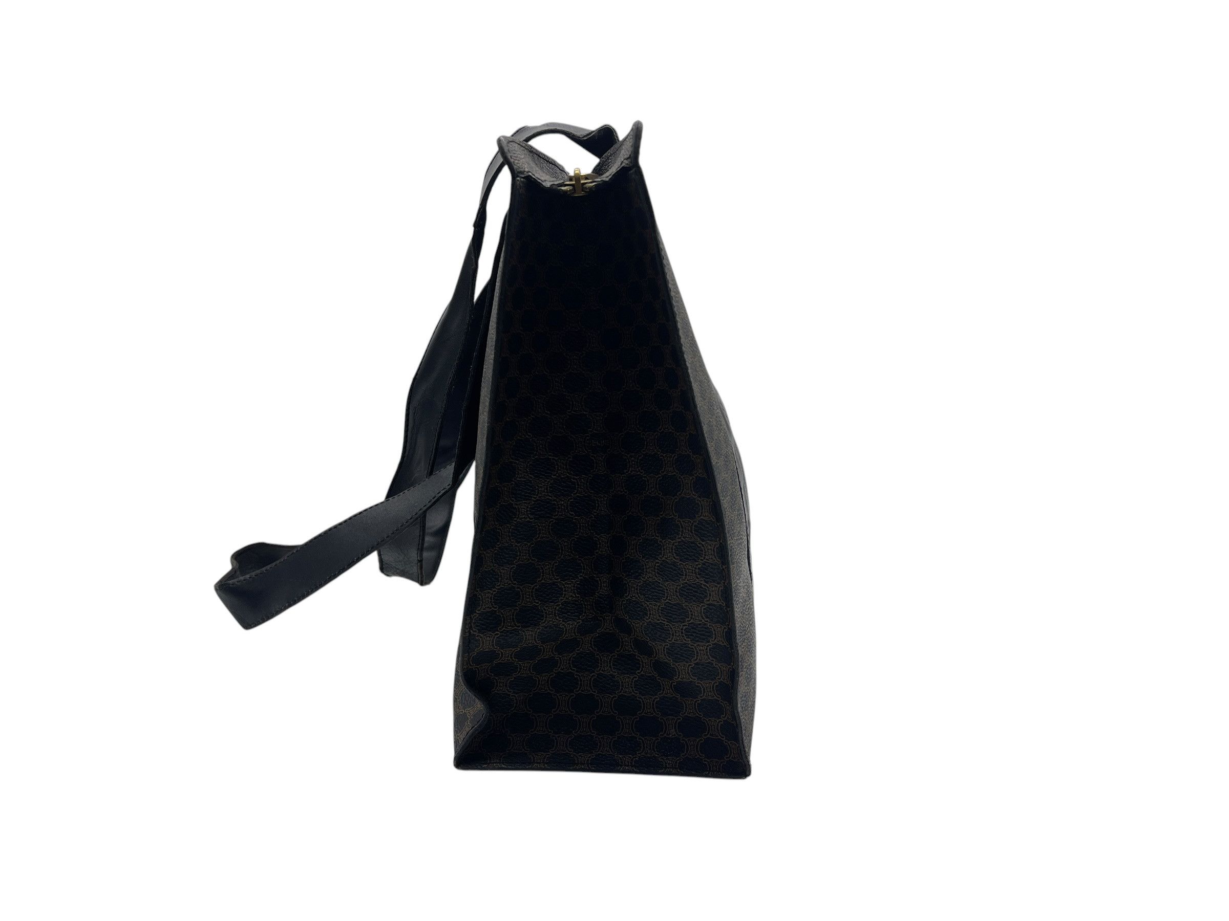 Celine Vintage Celine Macadam Tote Bag Large Monogram Leather Size ONE SIZE - 6 Thumbnail