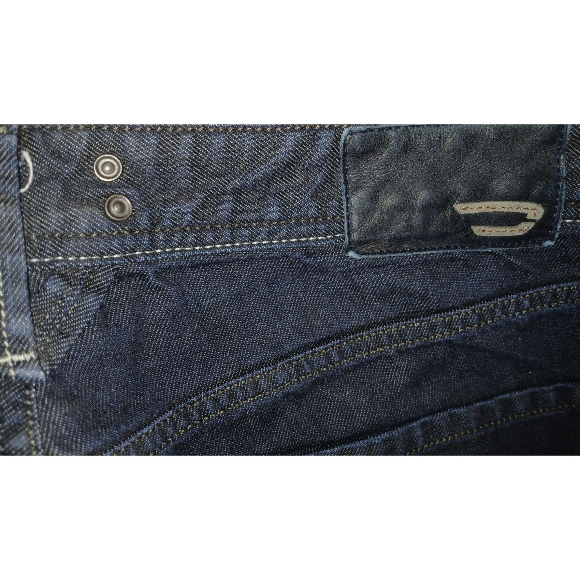 Diesel Diesel Larkee Regular Straight Jeans Size 34 X 30 Dark Wash Size US 34 / EU 50 - 4 Thumbnail