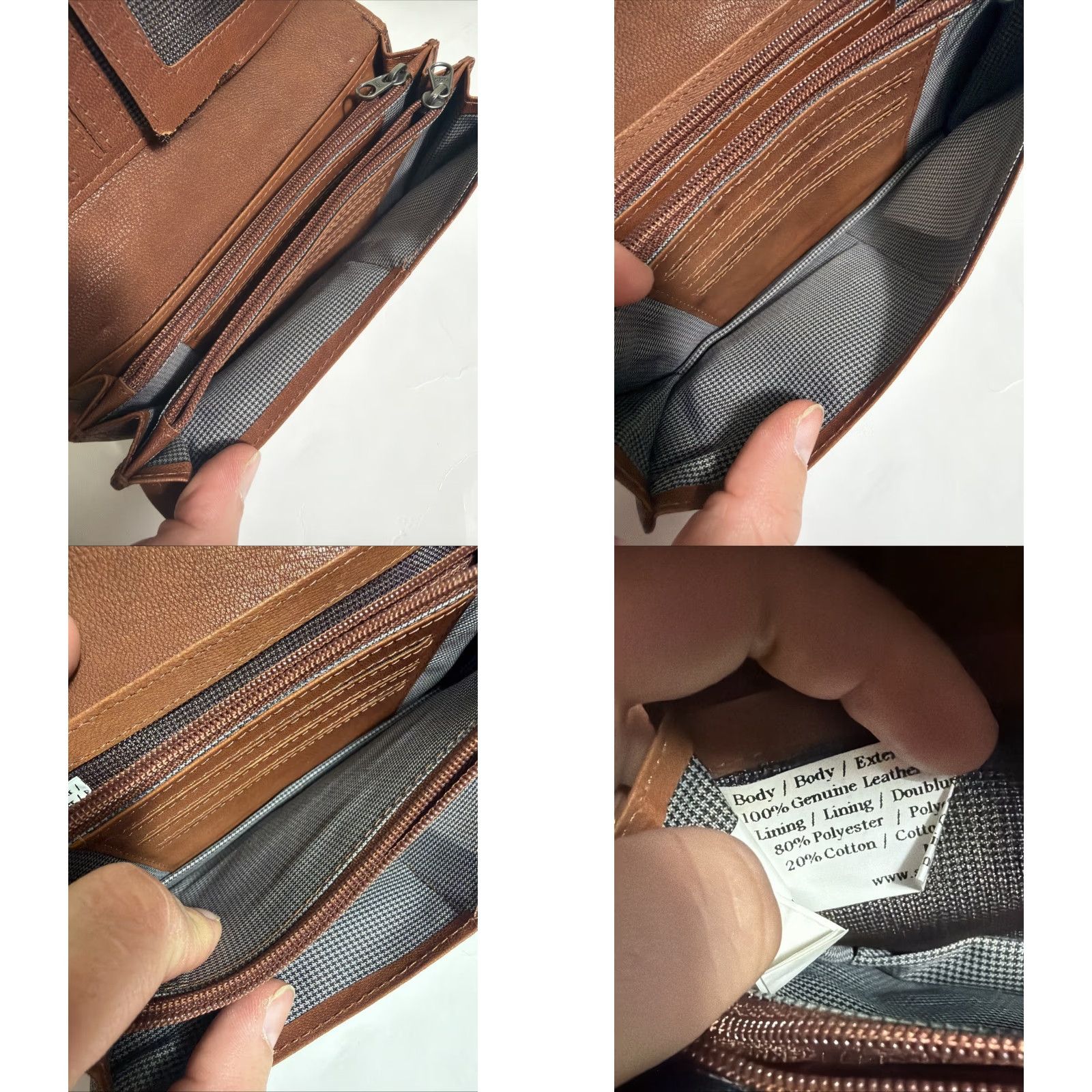 Arrow Spikes and Sparrow Wallet Clutch Brooklyn Brown Leather 3 Zip Compartments RFID Women Card Credit Folding Service? Size ONE SIZE - 8 Thumbnail