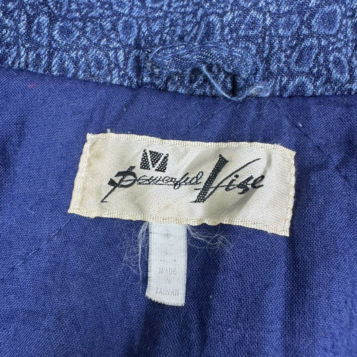 Issey Miyake 🌟VINTAGE 80s VISE DENIM BONDAGE BOMBER JACKET Size US M / EU 48-50 / 2 - 16 Thumbnail