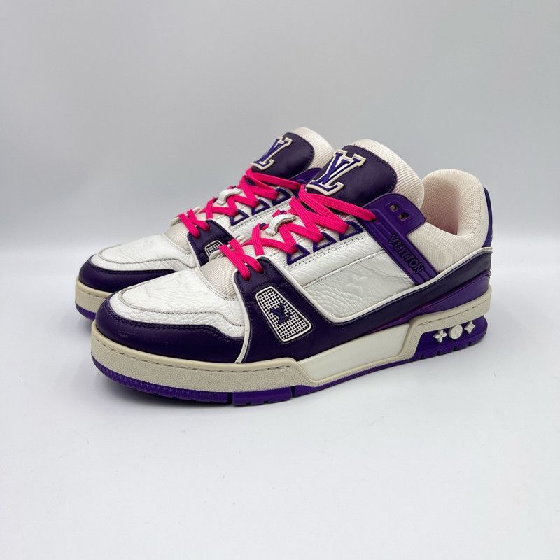 Louis Vuitton Louis Vuitton Purple Low-Top Trainer Sneakers -2508 Size US 9.5 / EU 42-43 - 1 Thumbnail