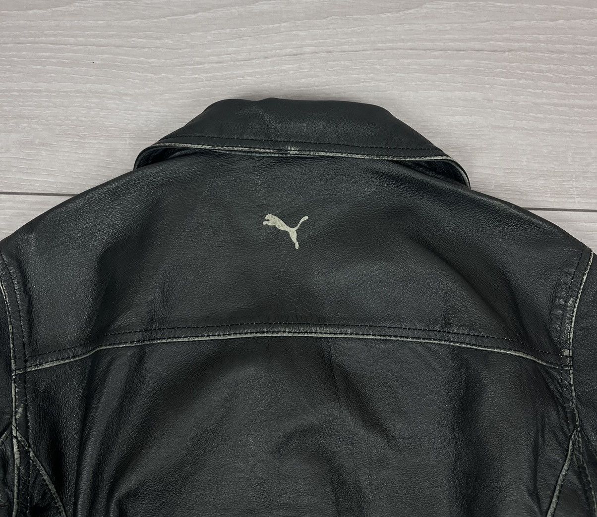 Puma Puma Vintage Rare Y2K Black Leather Jacket Size S / US 4 / IT 40 - 13 Thumbnail