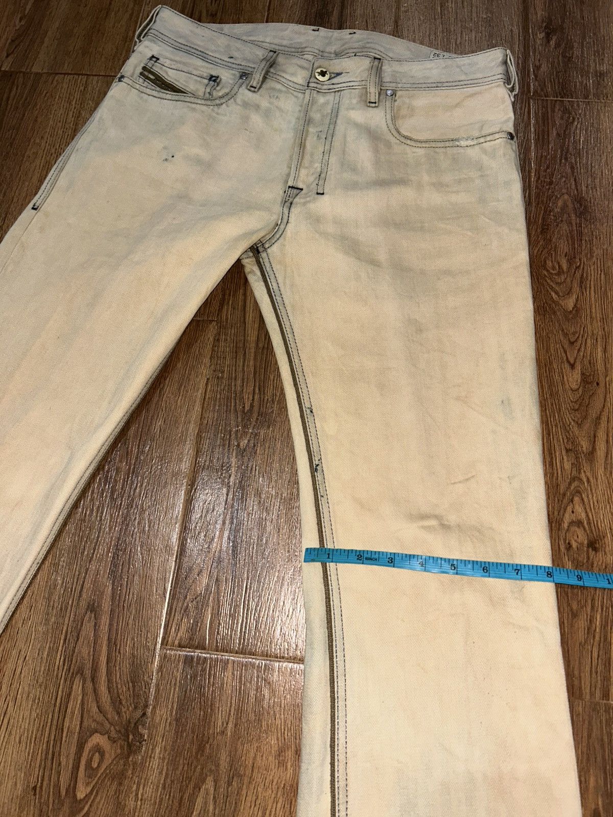Tornado Mart Diesel Zatiny Mudwash Distressed Bootcut Jeans Size US 32 / EU 48 - 25 Thumbnail
