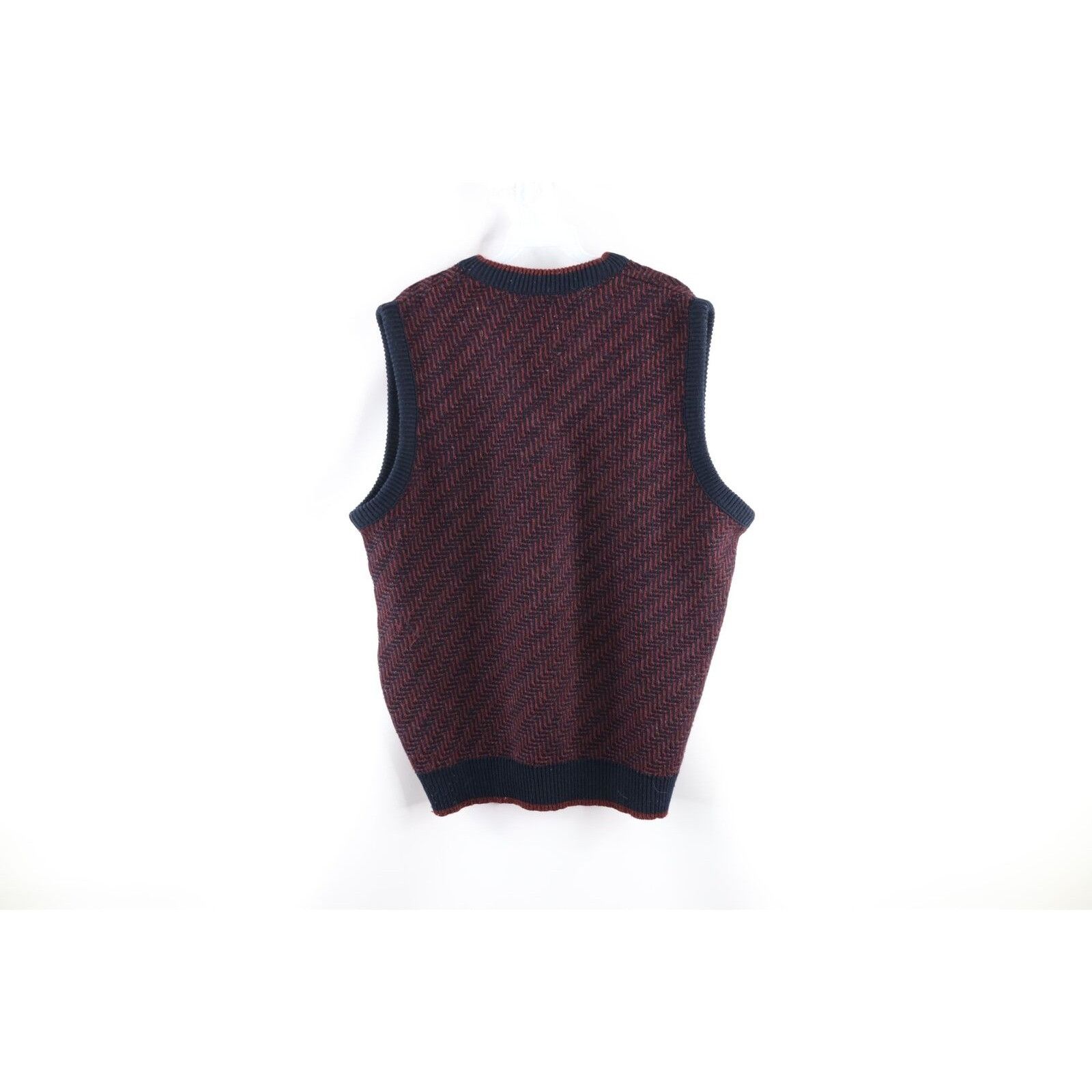 Vintage Vintage 90s Dapper Streetwear Striped Knit Sweater Vest Size US XL / EU 56 / 4 - 5 Thumbnail
