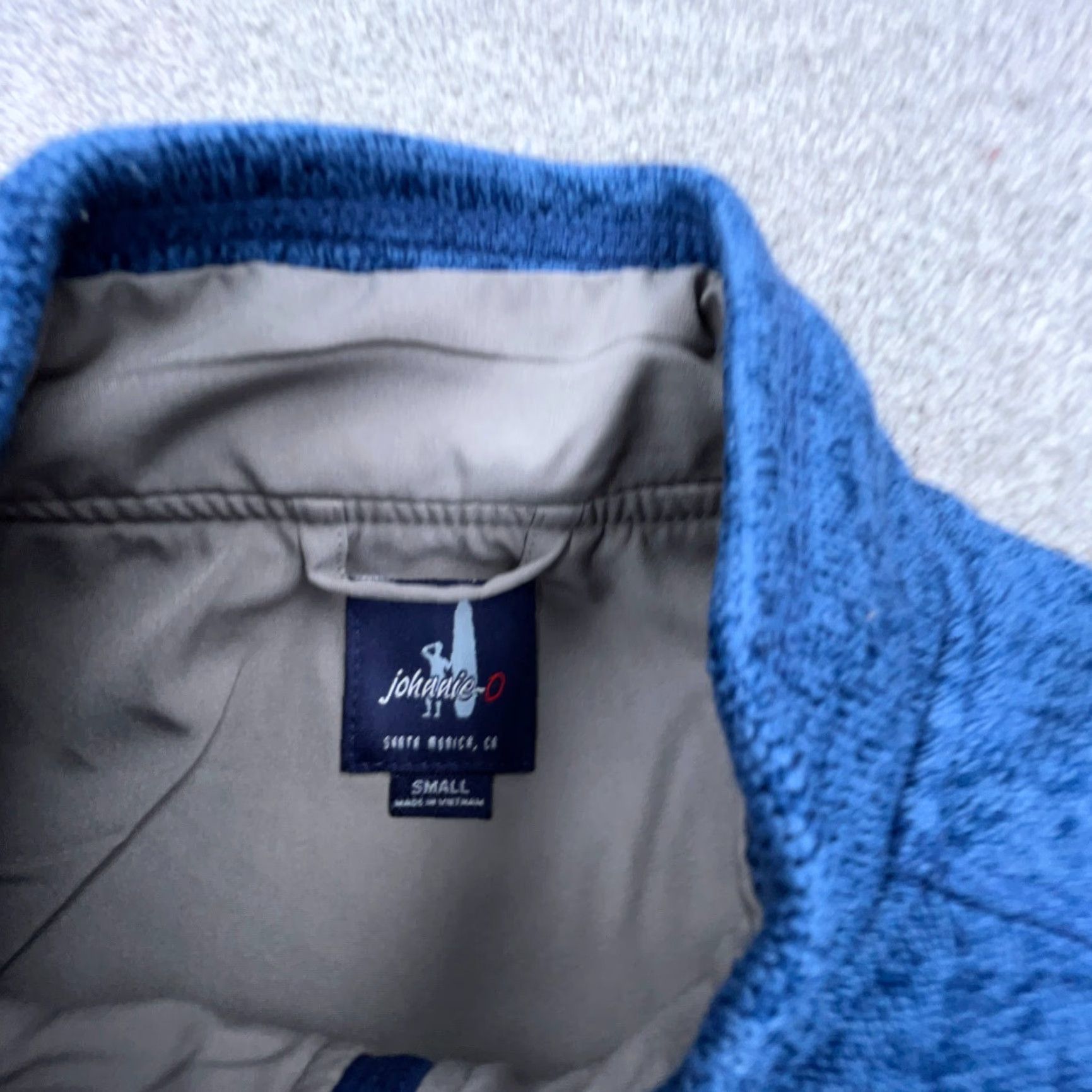 johnnie-O Johnnie O Vest Mens Small Blue Heather Indigo Fleece Adult Size US S / EU 44-46 / 1 - 2 Thumbnail
