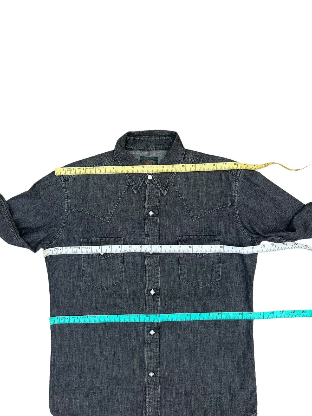 Vintage Vintage Acoustic Japan Faded Black Denim Western Shirt Size US M / EU 48-50 / 2 - 3 Thumbnail