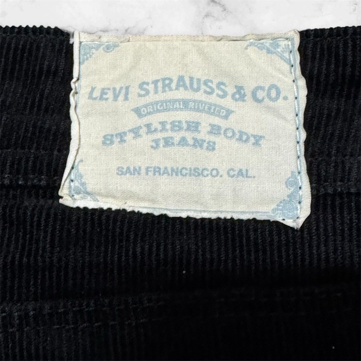If Six Was Nine × Levi's Levi’s Corduroy Black Stylish body Jeans Flare bell bottom Size 28" / US 6 / IT 42 - 5 Thumbnail