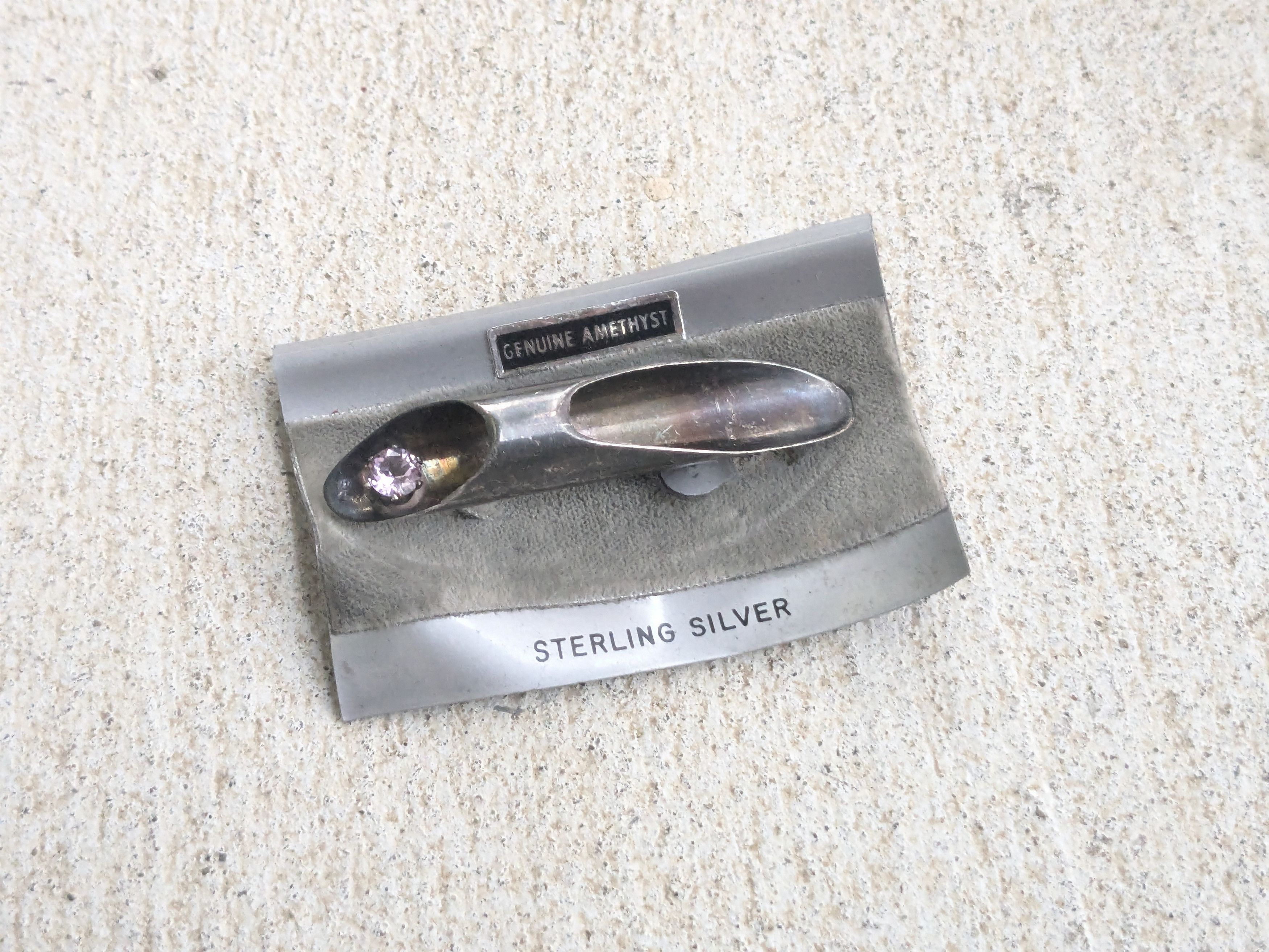 Jewelry × Vintage Vintage Sterling Silver Pin Purple Modern Abstract MCM Size ONE SIZE - 11 Thumbnail