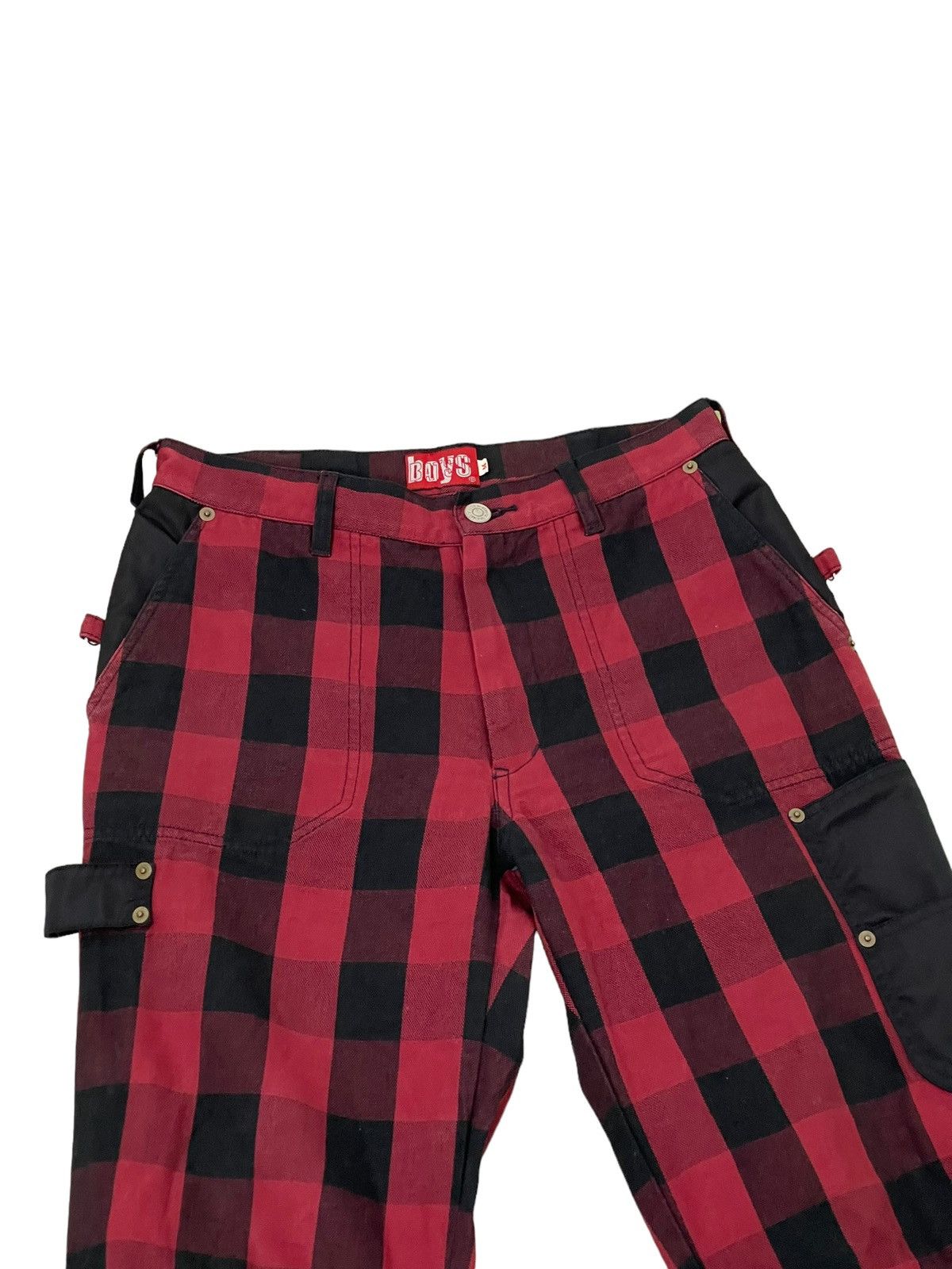 Japanese Brand Bondage Painter Batsu Boys Buffalo Check Pant Regular 7🟦0 Size US 29 - 16 Thumbnail