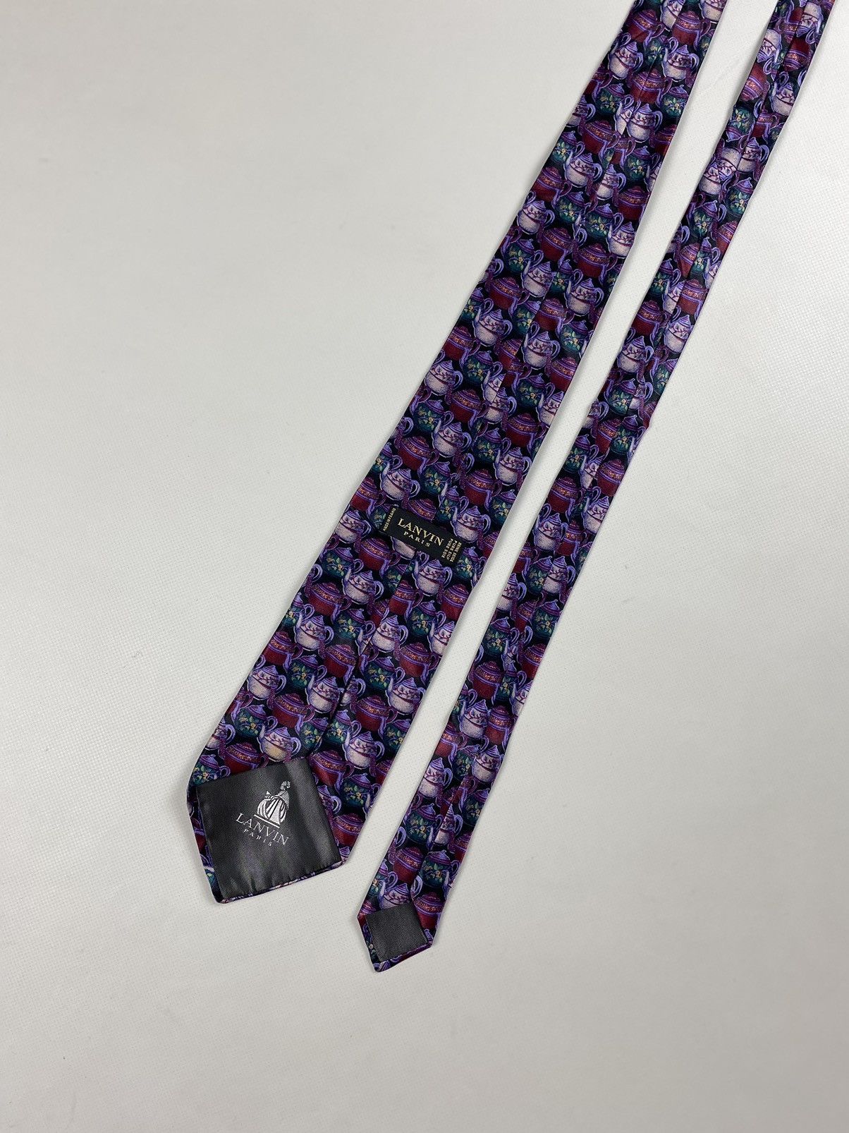 Lanvin × Vintage Lanvin Paris Vintage Patterned Silk Tie Size ONE SIZE - 7 Thumbnail