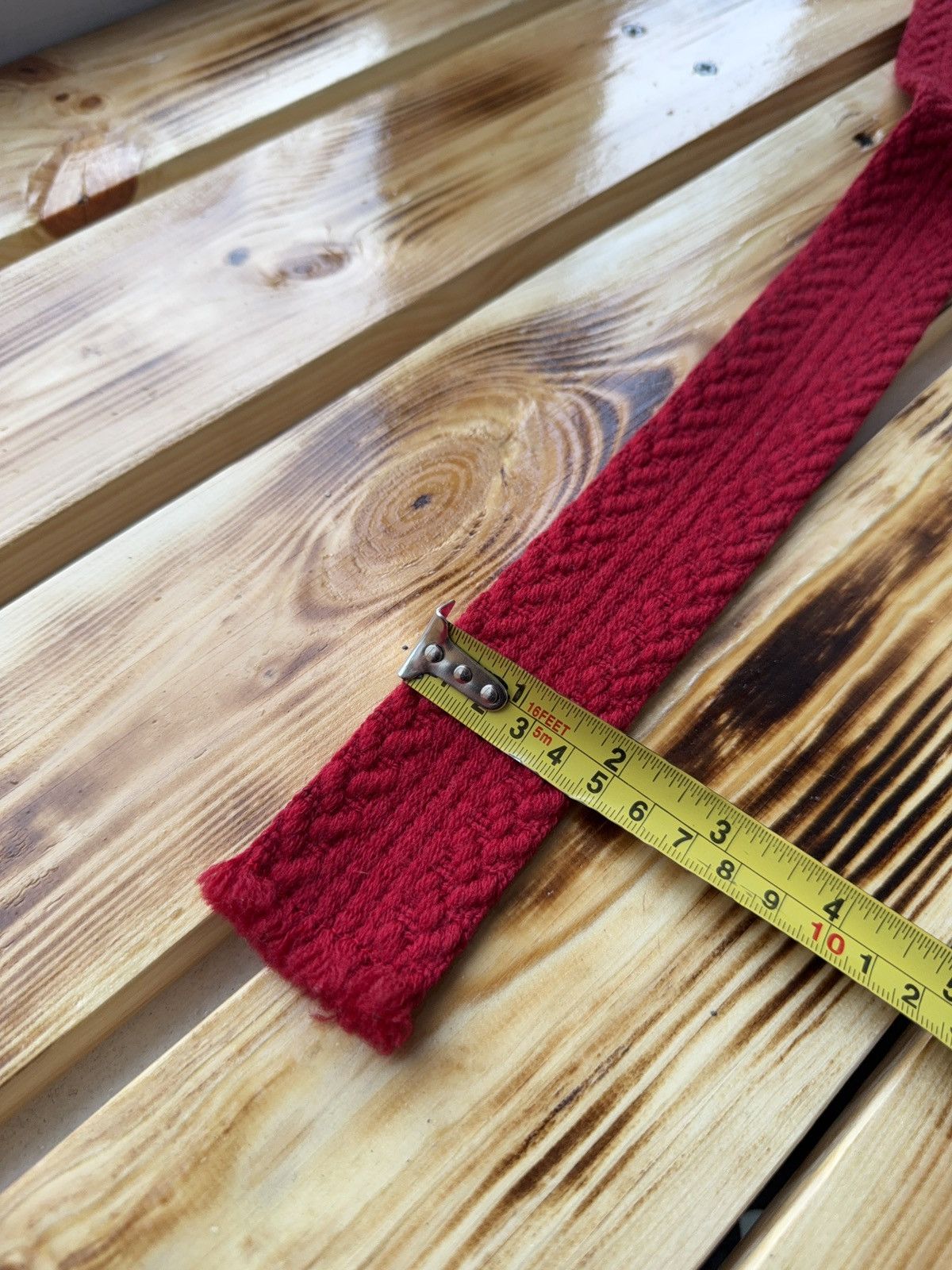 Japanese Brand Vintage 70s Archive Red Knit Wool Tie Ivy Preppy Classic Size ONE SIZE - 13 Thumbnail