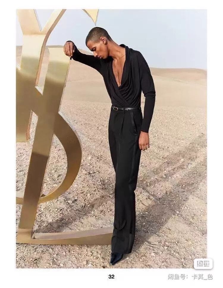 Saint Laurent Paris Saint Laurent Desert Runway Pleated Deep V Sheer Voile TopL Size US L / EU 52-54 / 3 - 3 Thumbnail