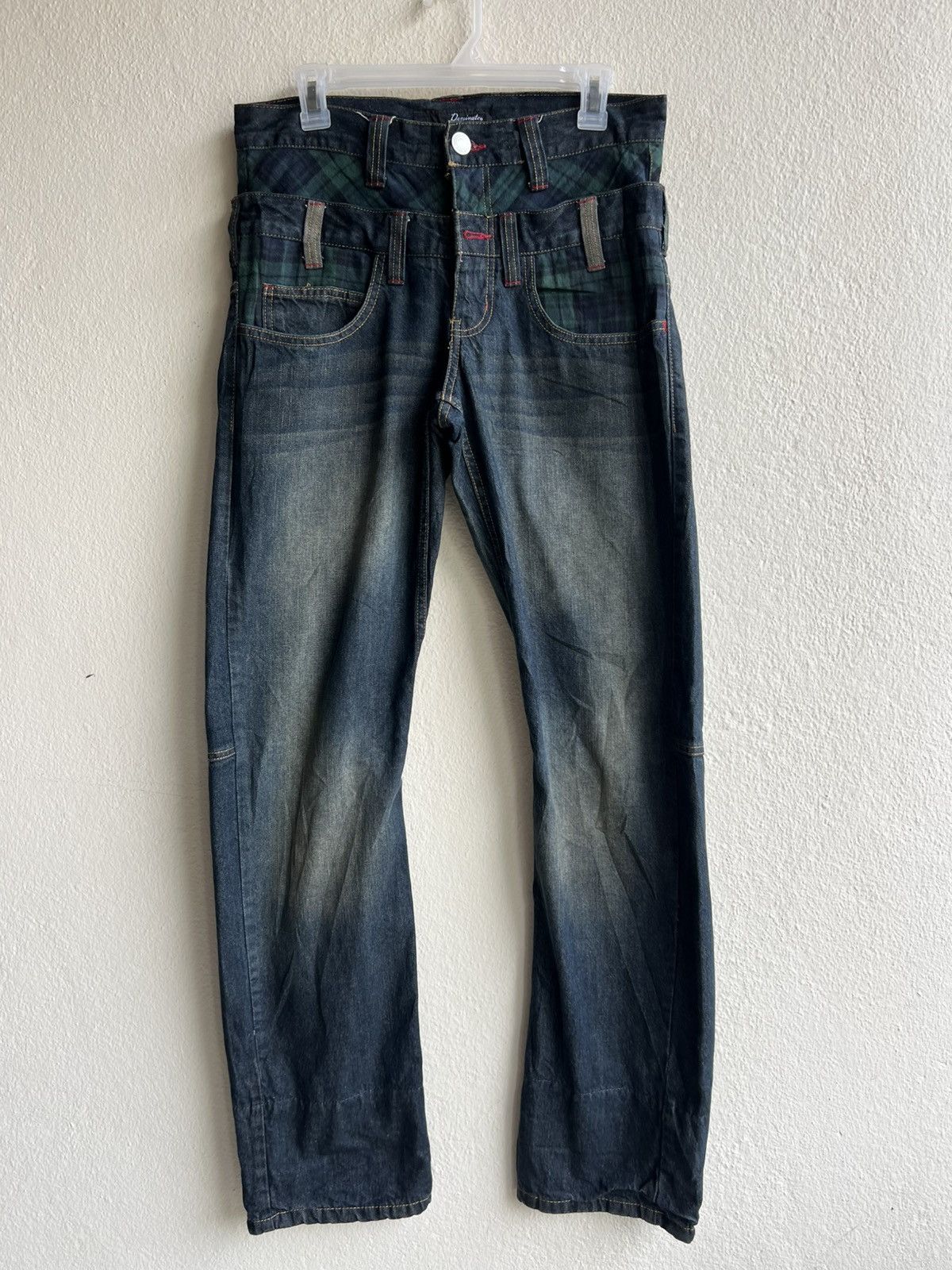 Vintage Mud Wash Denim Double Waist Dominate Handcrafted Jeans Size US 30 / EU 46 - 2 Thumbnail