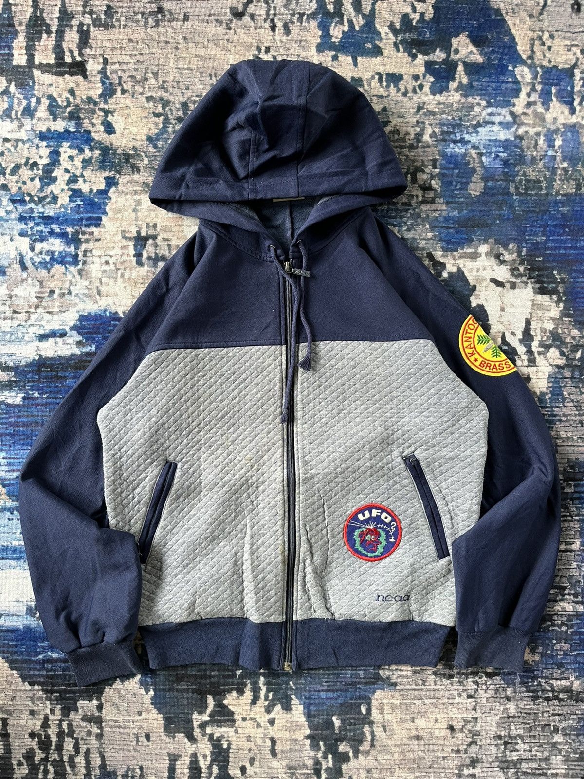 Descente × Japanese Brand × NCAA NCAA Descente UFO 90s Zipper Hoodie For Ski Size US M / EU 48-50 / 2 - 1 Thumbnail