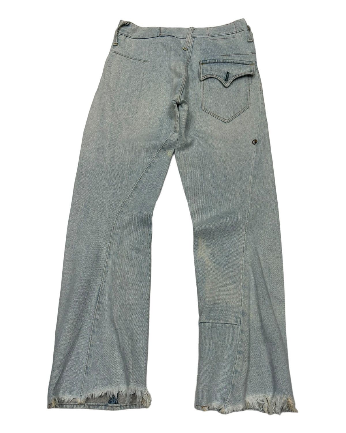Levi's 🔥LEVIS RED FLARE DISTRESSED DENIM JEANS Size 27" / US 4 / IT 40 - 2 Thumbnail