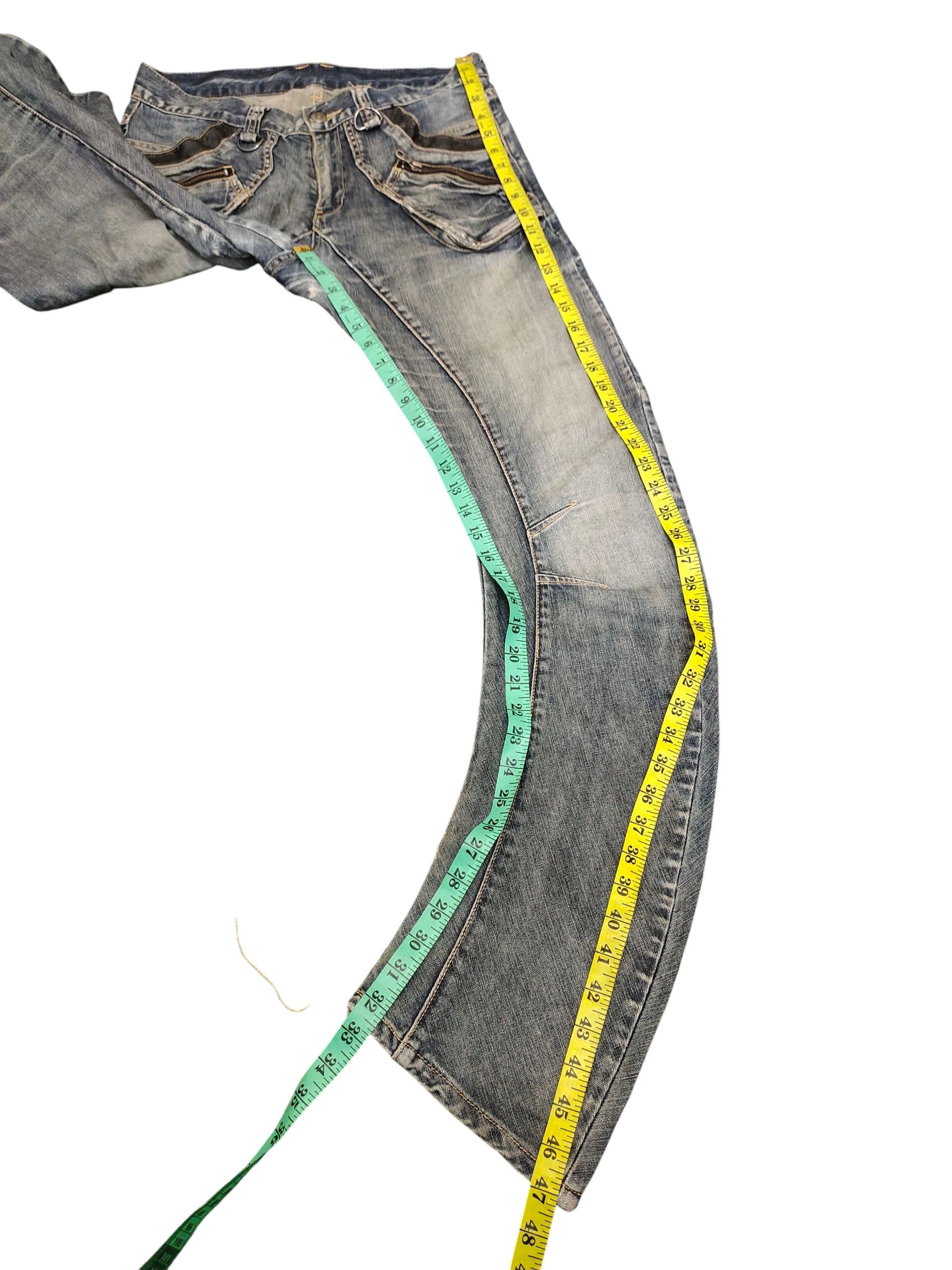 PPFM Ppfm Multi Zipper Pocket Distress Denim Jeans Grunge Punk Size US 32 / EU 48 - 16 Thumbnail