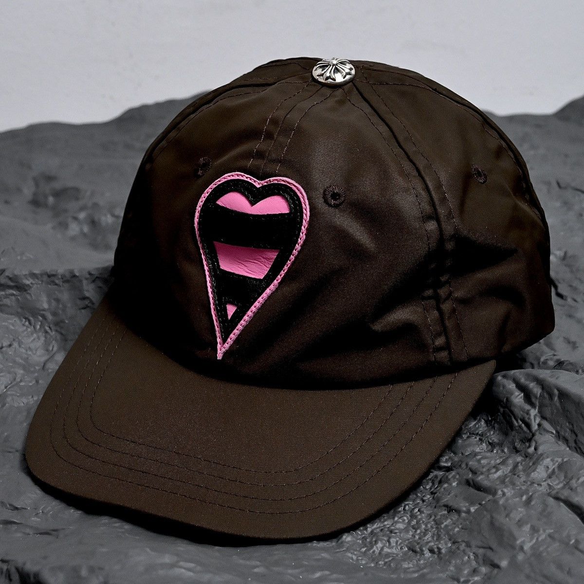 CHROME HEARTS CAP BLACK PINK HEART