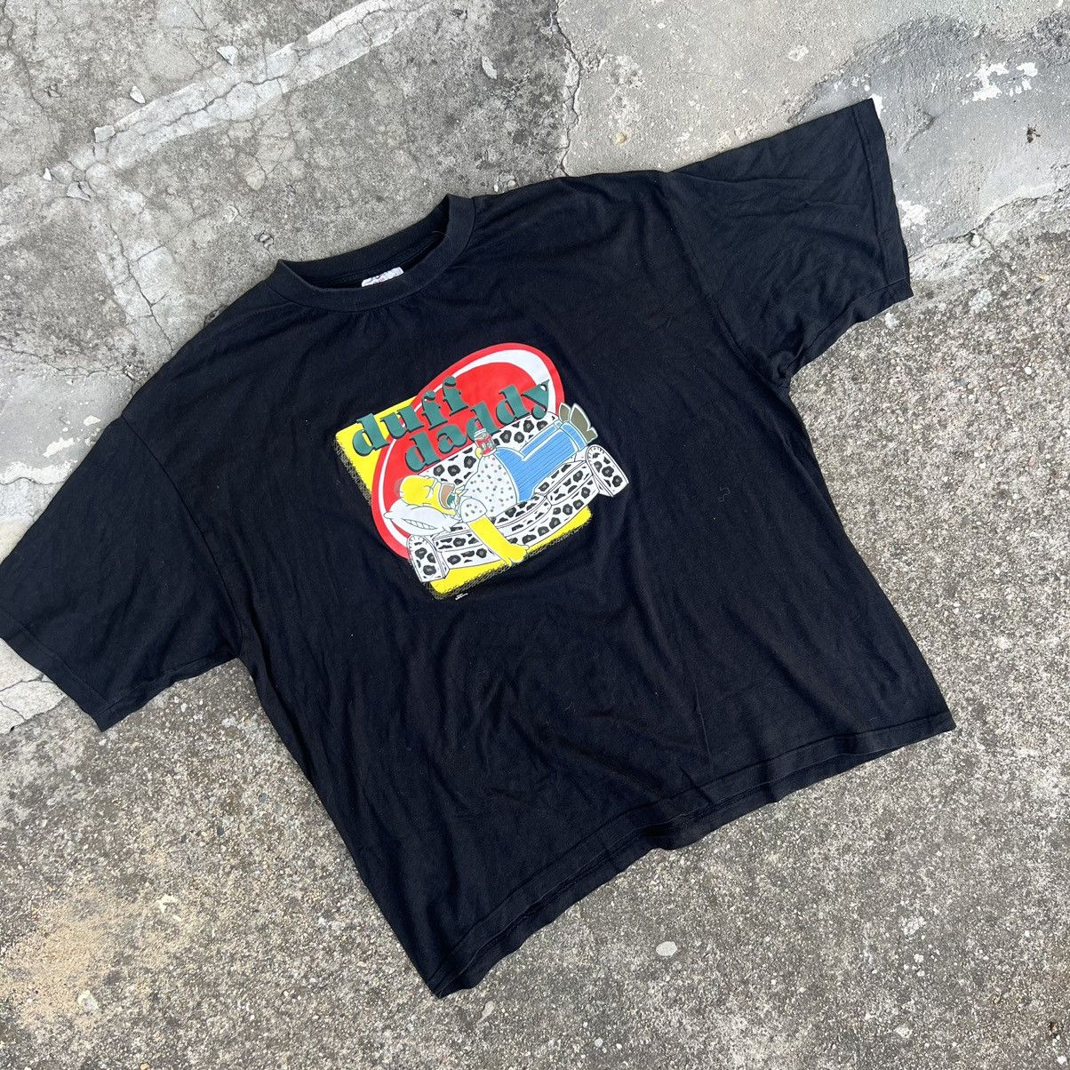 The Simpsons × Vintage Vintage 1996 THE SIMPSONS Duff Daddy T Shirt Size US XL / EU 56 / 4 - 2 Thumbnail