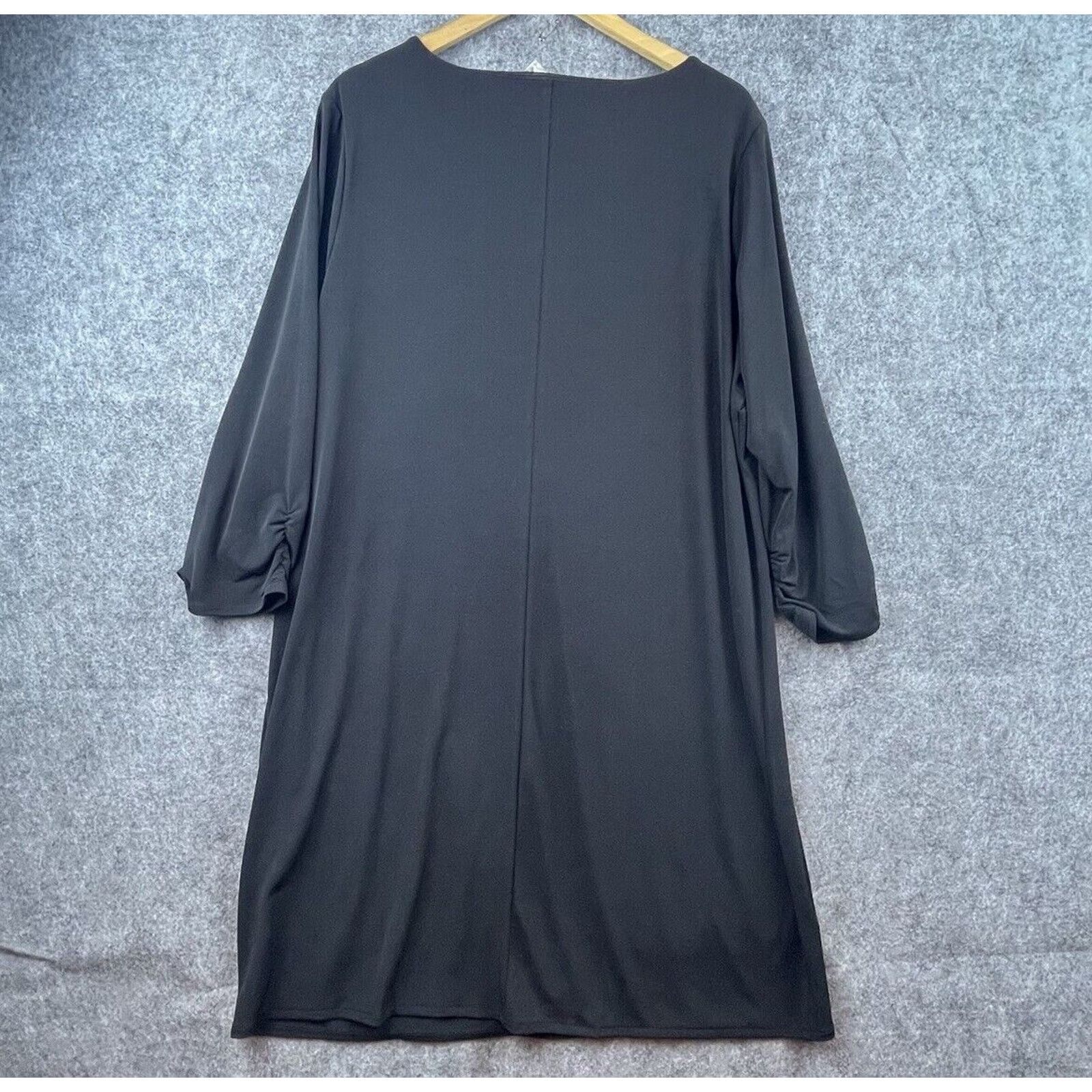 Chicos Chico's Dress Womens 4XL Black LBD Lagenlook Rouched Career Size XL / US 12-14 / IT 48-50 - 2 Thumbnail