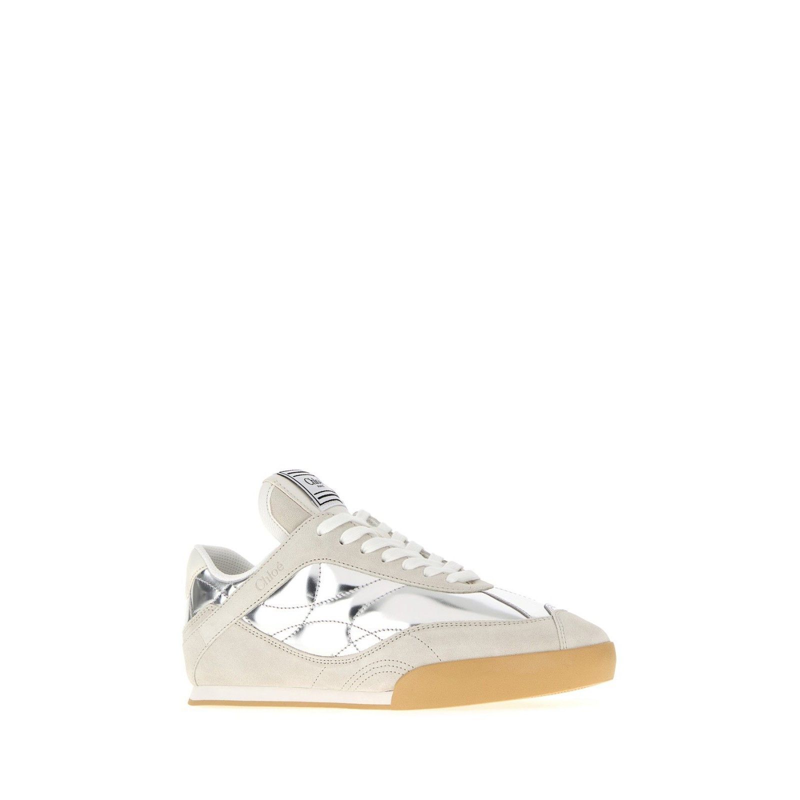 Chloe CHLOE Kick Two Tone Silver Leather Sneakers New & Authentic Size US 10 / IT 40 - 2 Thumbnail