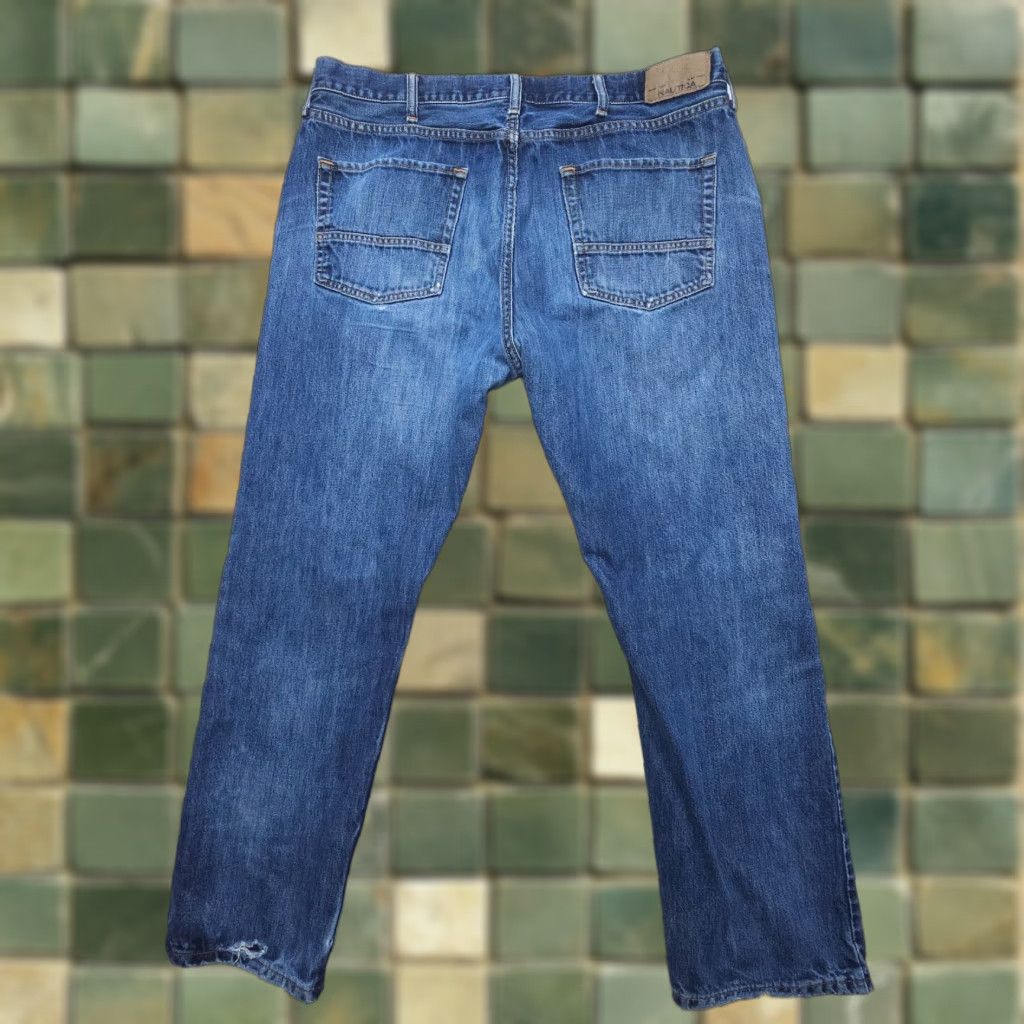 Nautica Vtg Nautica Straight Jeans Mens 40 x 32 Dark Wash Distressed 2000's Denim Size US 40 / EU 56 - 1 Thumbnail