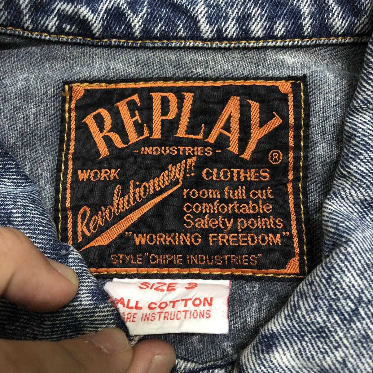 Replay × Vintage Rare Faded Vintage Replay Stone Washed Denim Jacket Size US XL / EU 56 / 4 - 12 Thumbnail