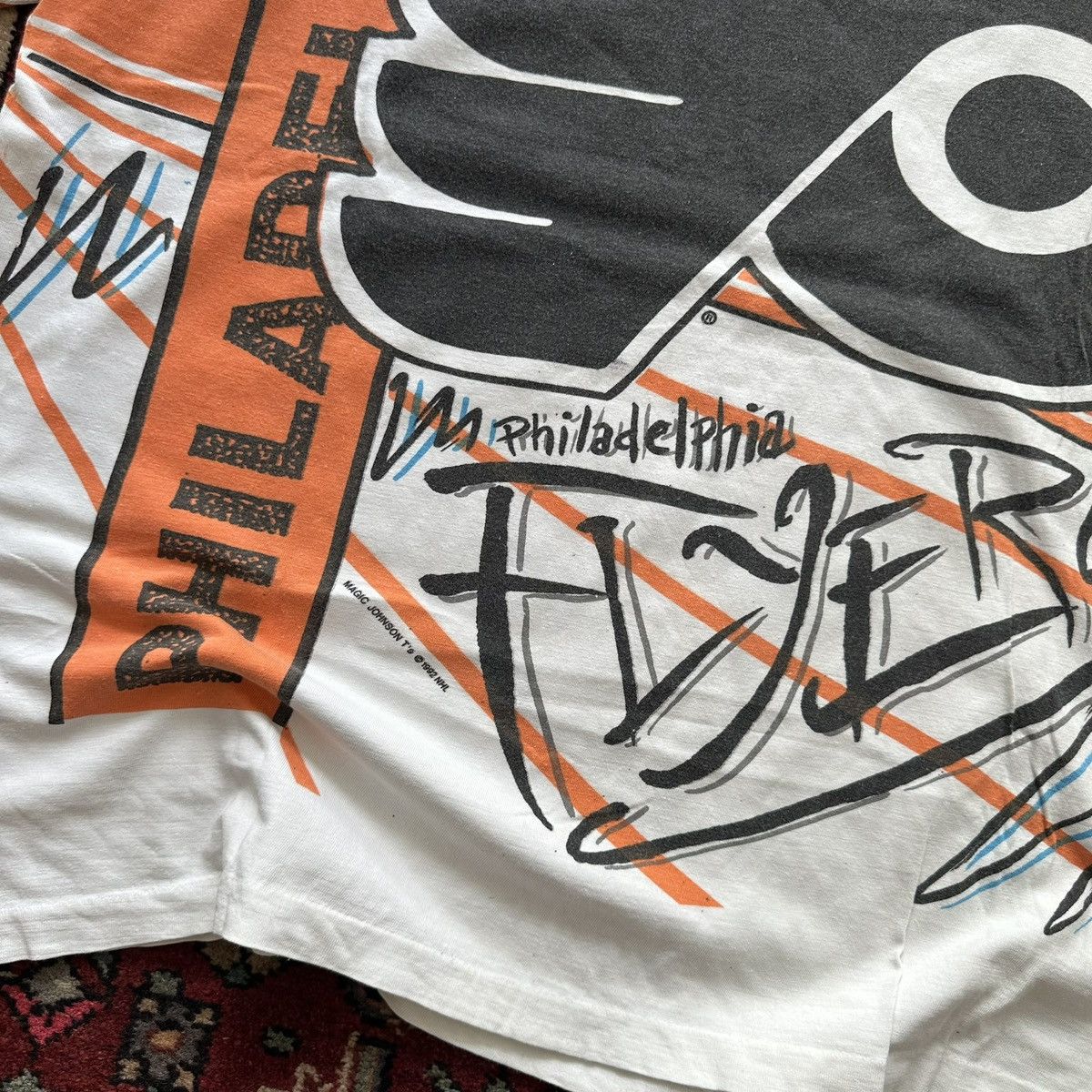 Vintage Vintage 1992 Philadelphia Flyers All Over Print Tee XL NHL Size US XL / EU 56 / 4 - 12 Thumbnail
