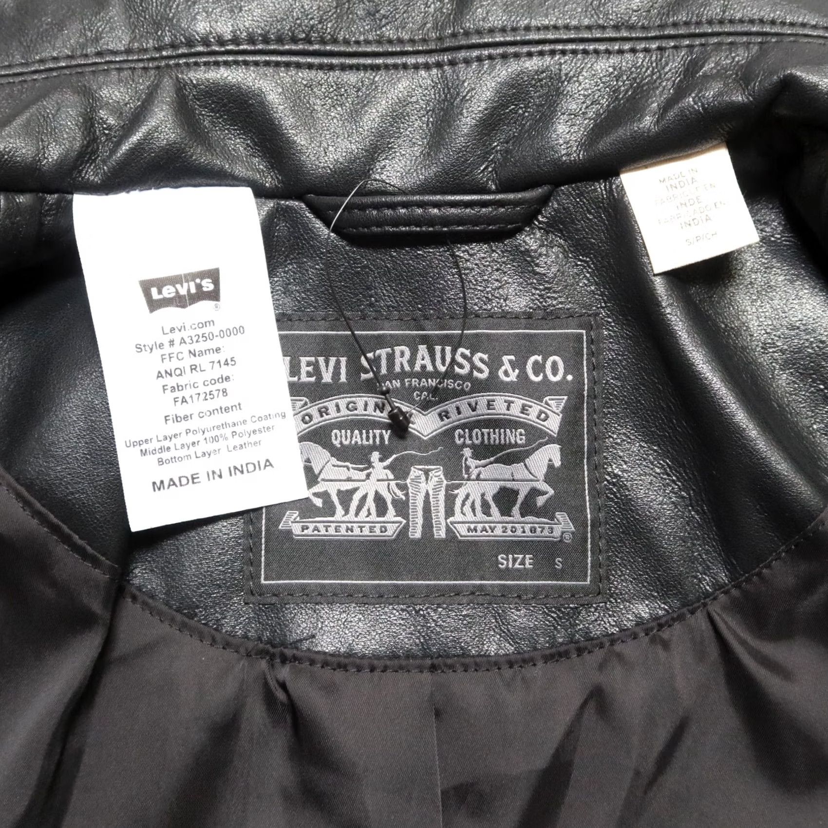 Levi's Levi's Leather Trench Coat Jacket Mens Size S Black Sample Size US S / EU 44-46 / 1 - 6 Thumbnail