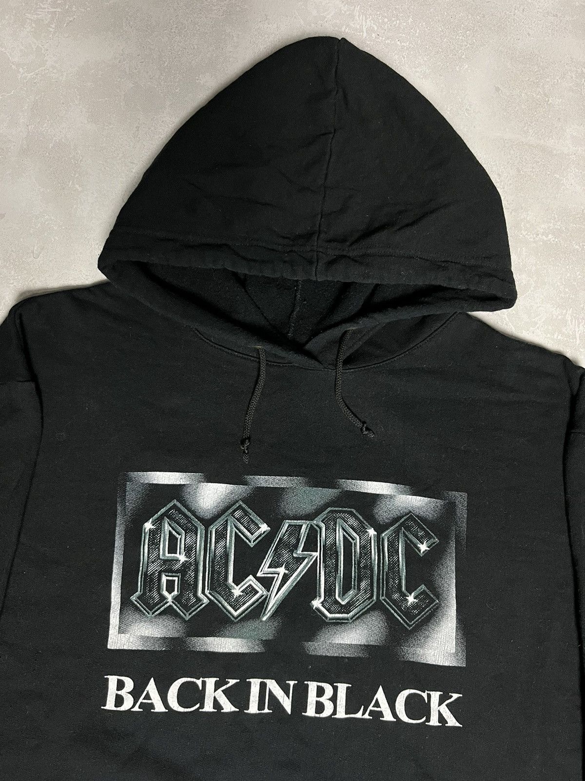Band Tees × Vintage Vintage 00s AcDc Back In Black Hoodie Size US XL / EU 56 / 4 - 5 Thumbnail