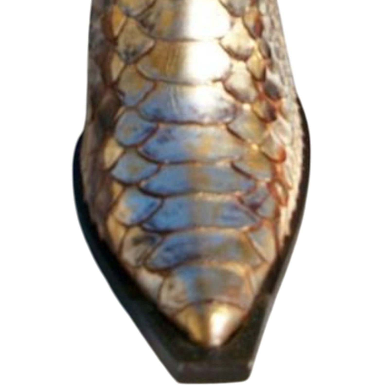 Donald Pliner Donald Pliner Hand Painted Python Metalic Leather Boot $1500 Size US 5 / IT 35 - 8 Thumbnail