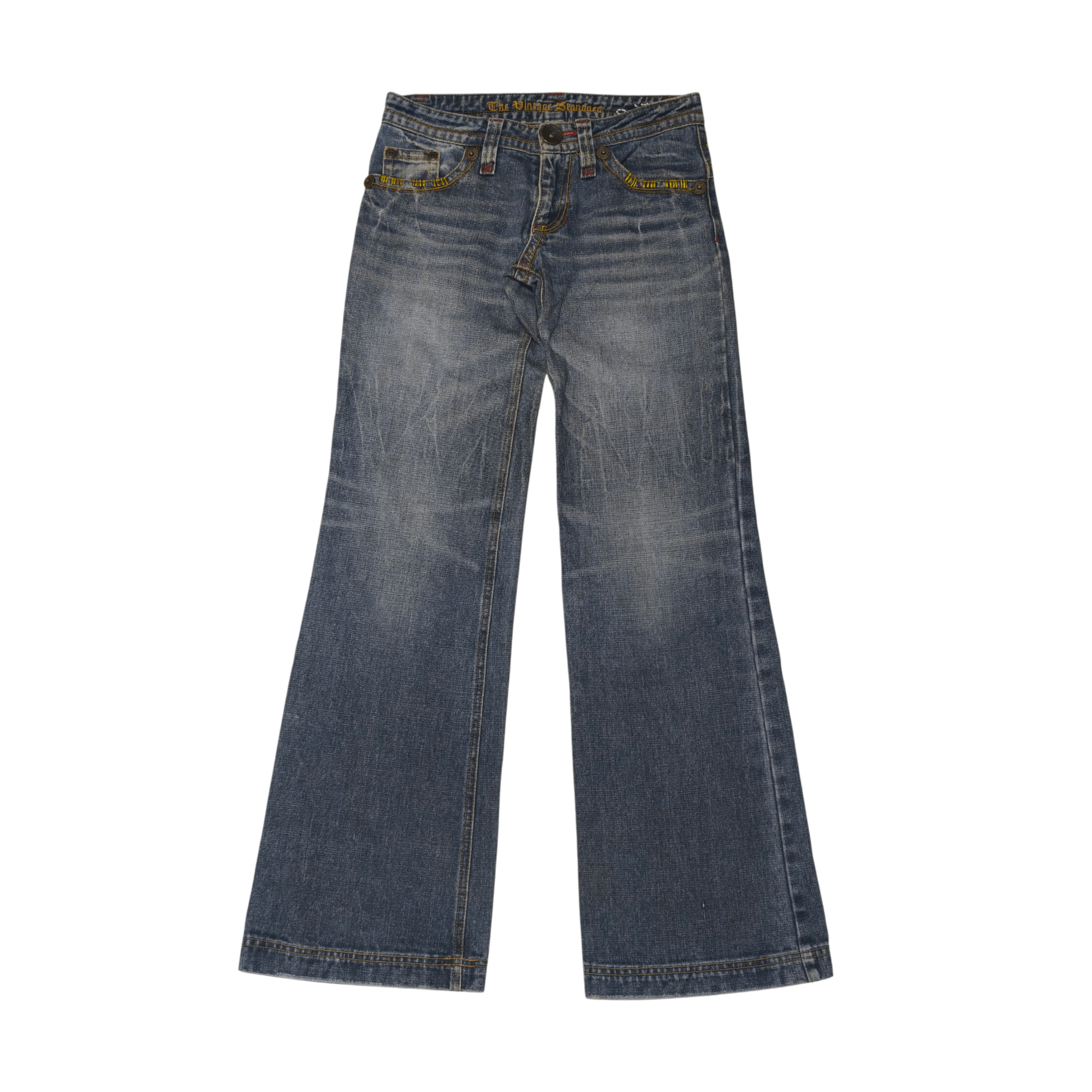 Japanese Brand The Rhythm Soul Flare Jeans Y2K Japanese Pants Ifsixwasnine Size 29" - 2 Thumbnail