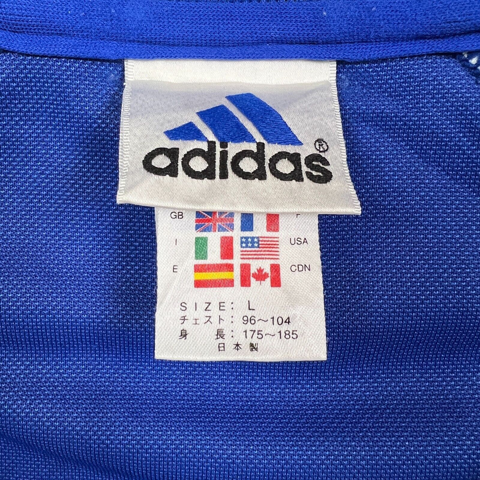 Adidas × Vintage Vintage Adidas Track Jacket Large 3 Stripes 90s Tracksuit Size US L / EU 52-54 / 3 - 6 Thumbnail